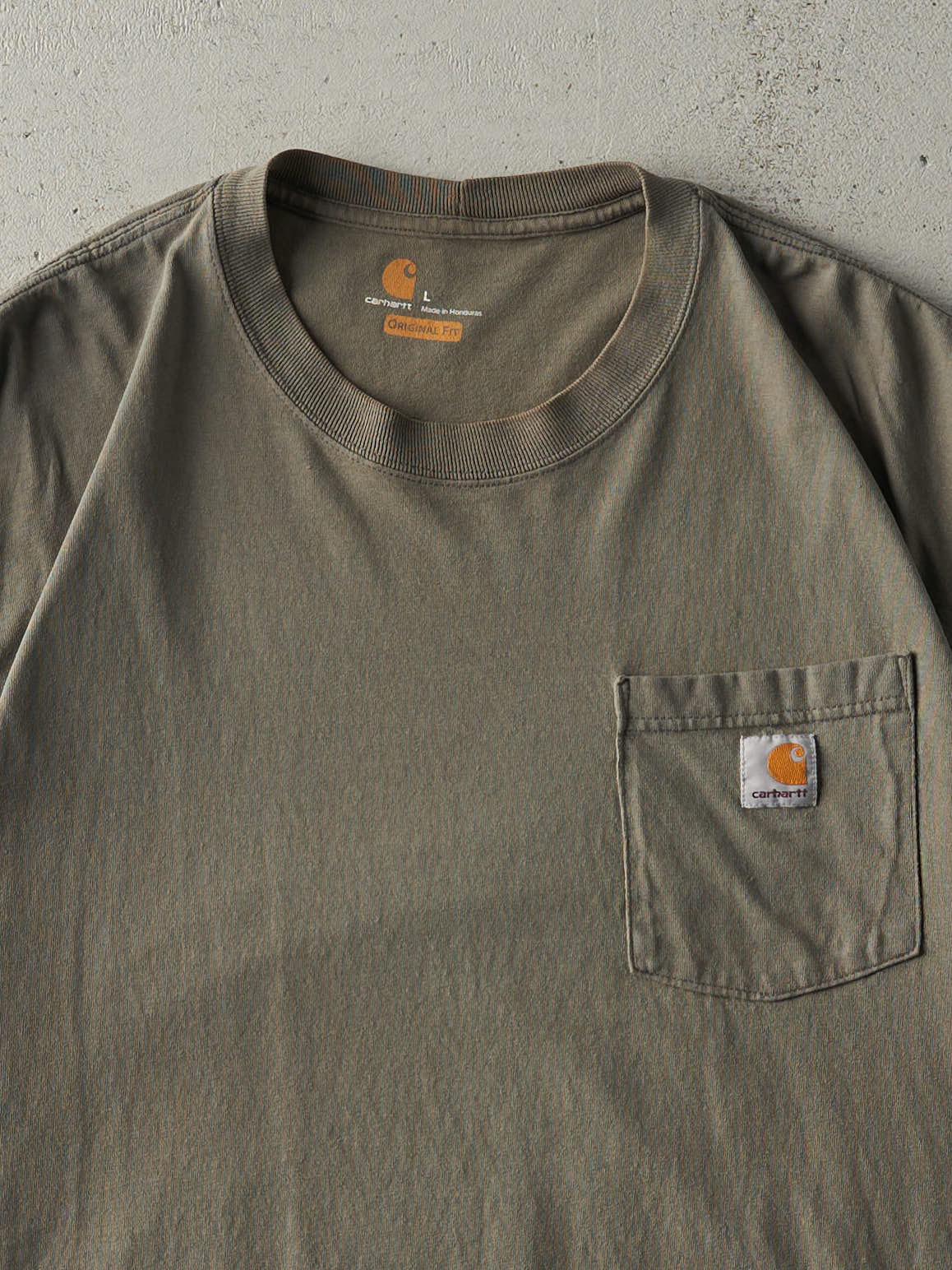 Vintage Y2K Green Carhartt Pocket Tee (L/XL)