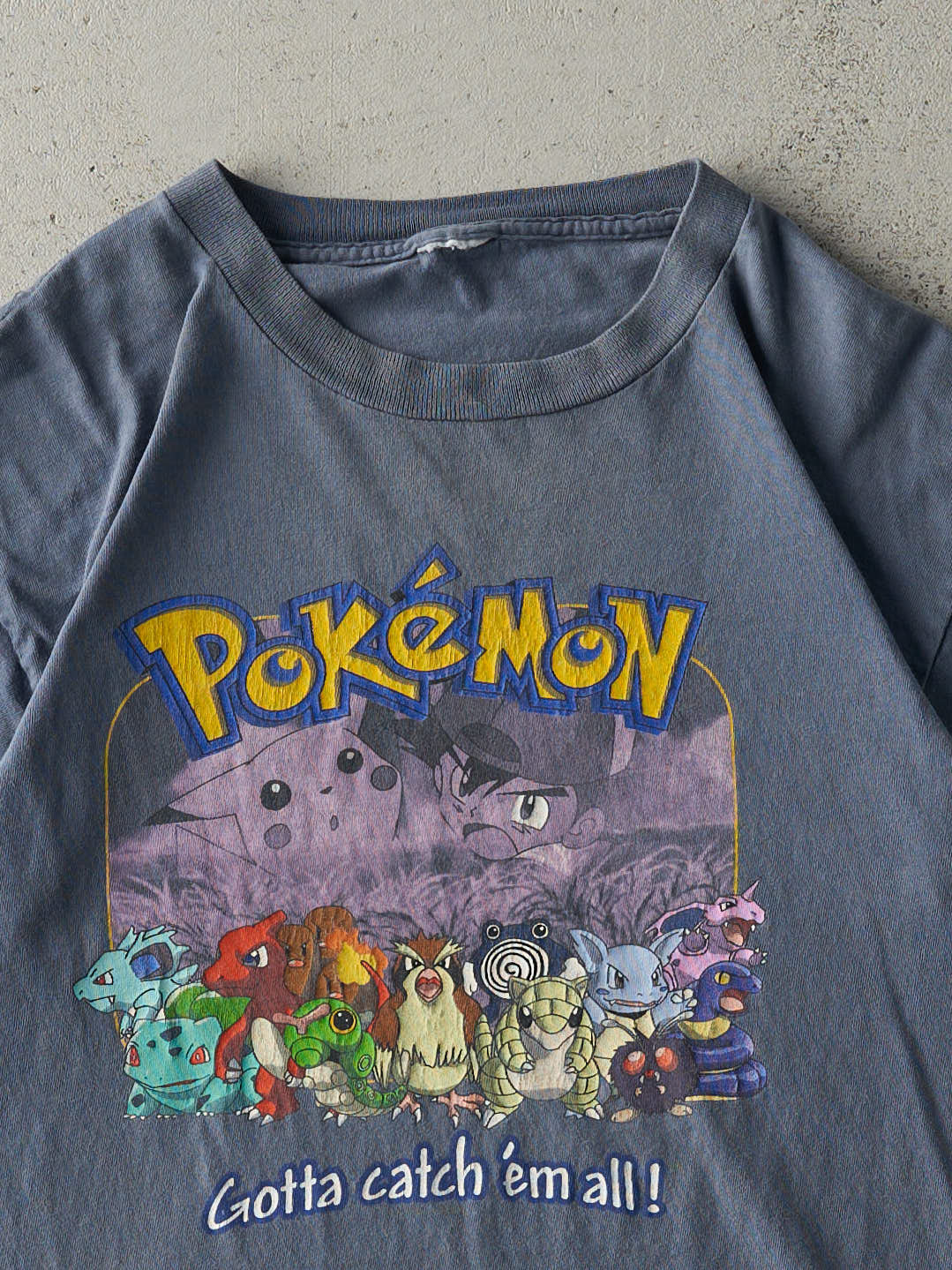 Vintage 99' Slate Blue Pokémon Tee (S/M)