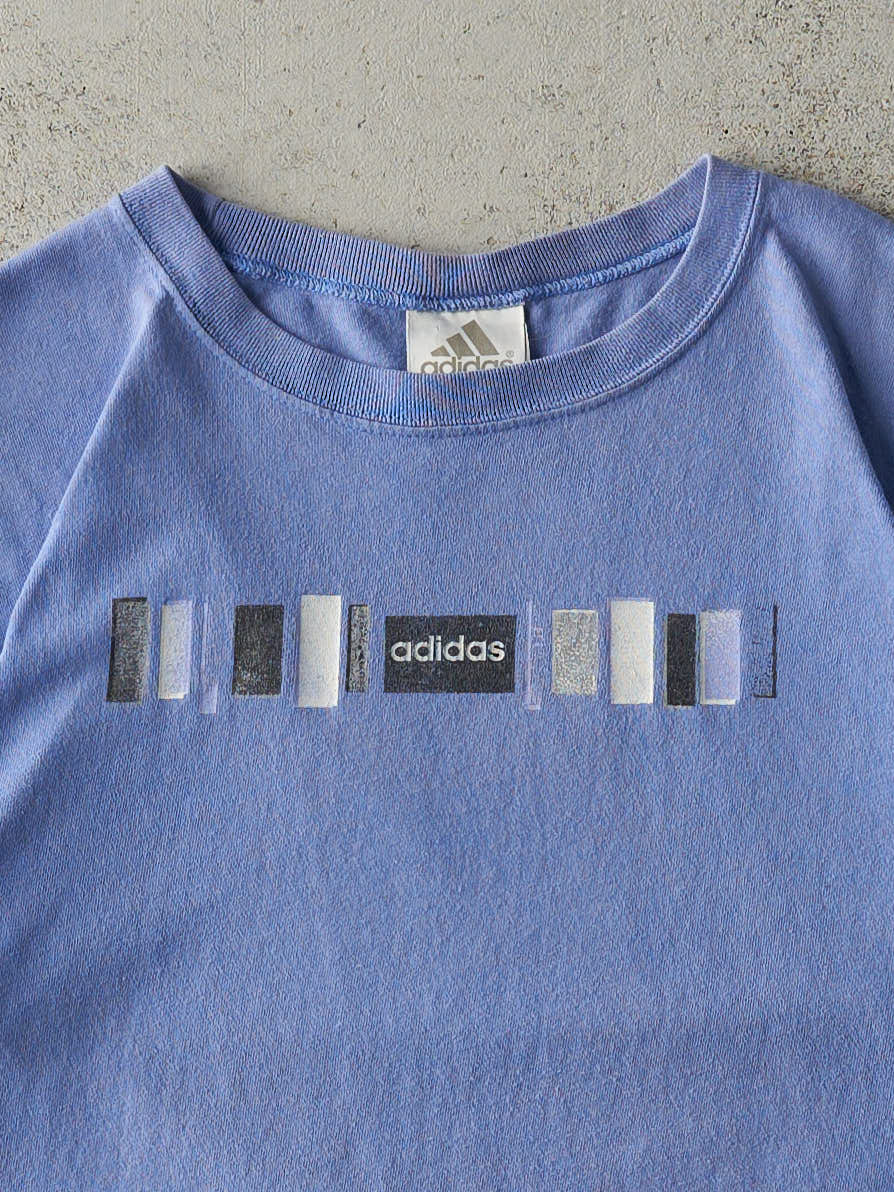 Vintage Y2K Periwinkle Blue Adidas Tee (M)