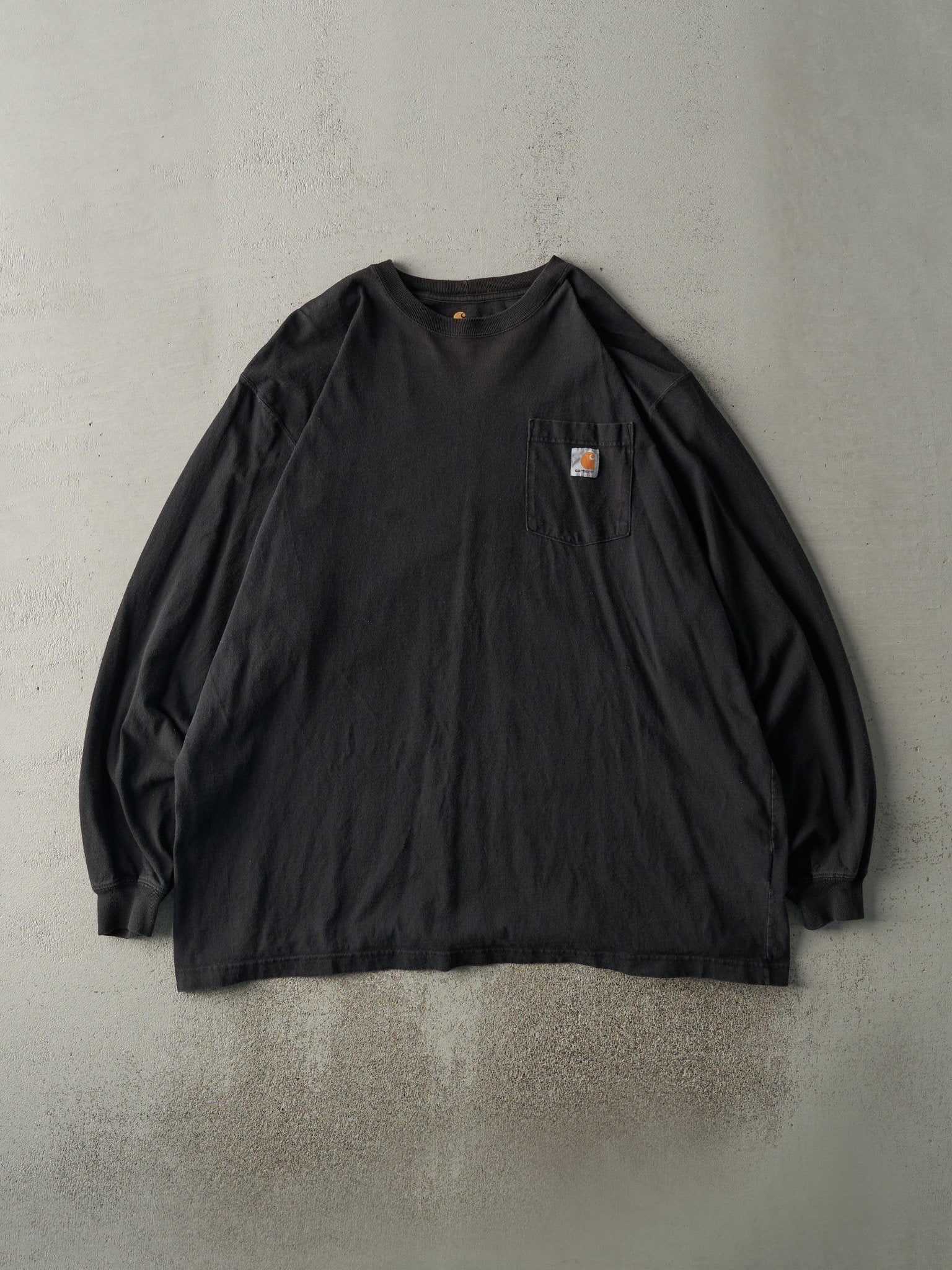 Vintage Y2K Black Carhartt Pocket Long Sleeve (XXL)