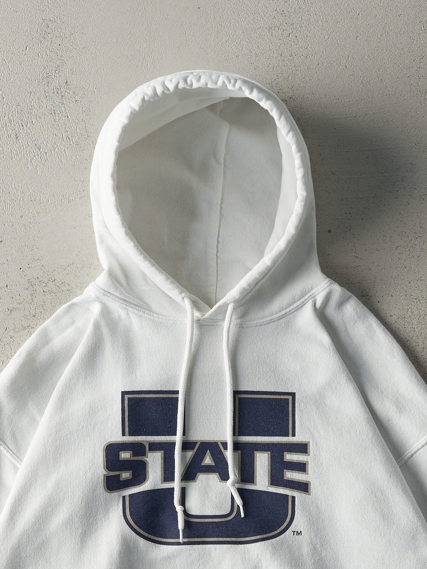 Vintage Y2K White Utah State University Hoodie (L)