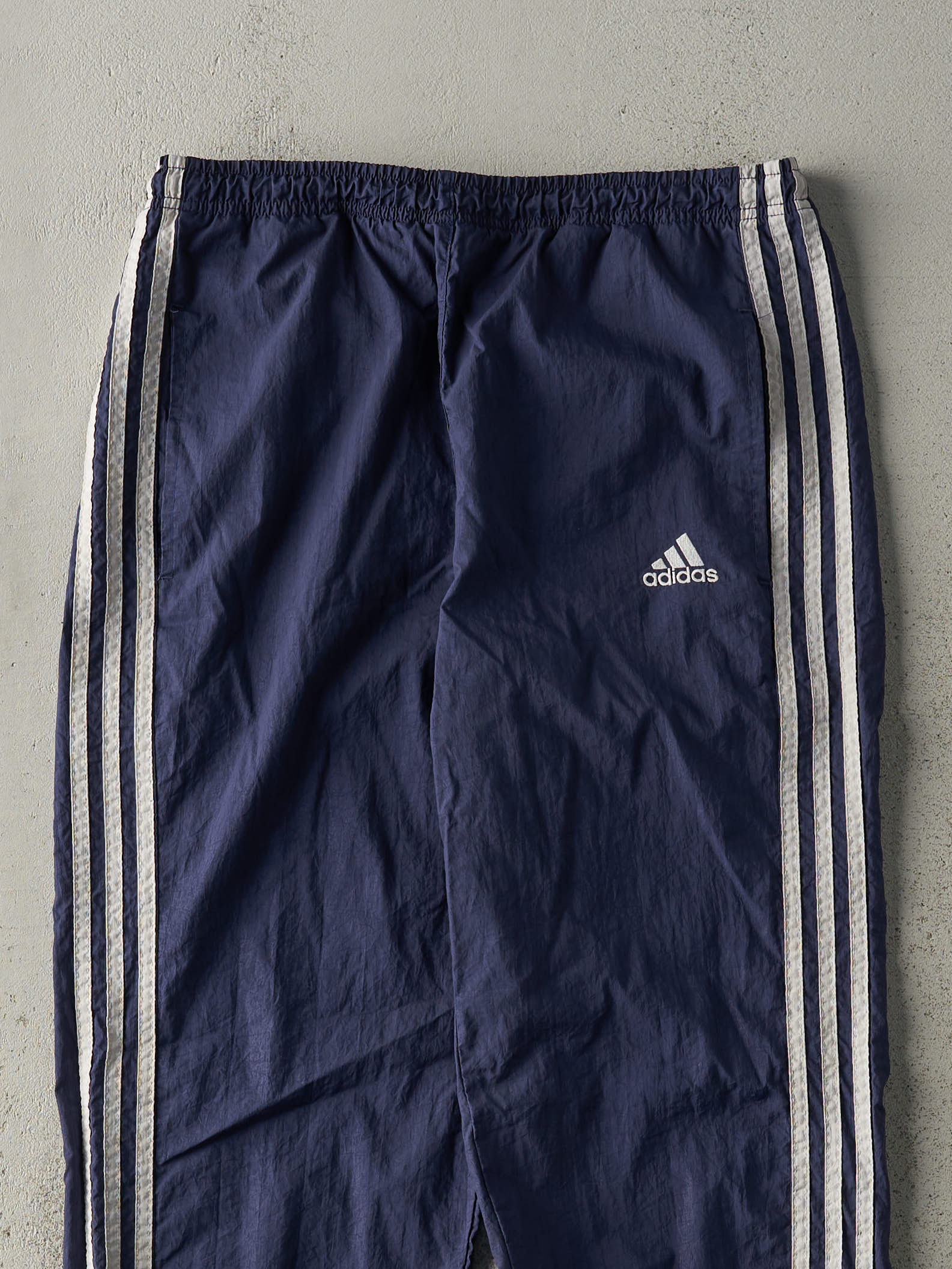 Vintage 90s Navy Blue Adidas Track Pants (32x29.5)