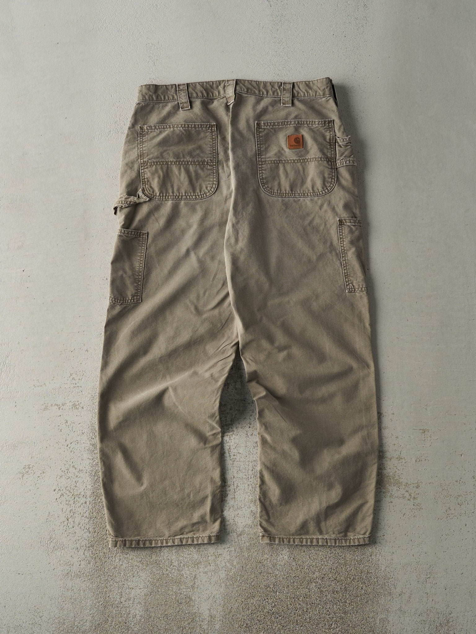 Vintage Y2K Brown Dungaree Fit Carhartt Lightweight Carpenter Pants (34x29)