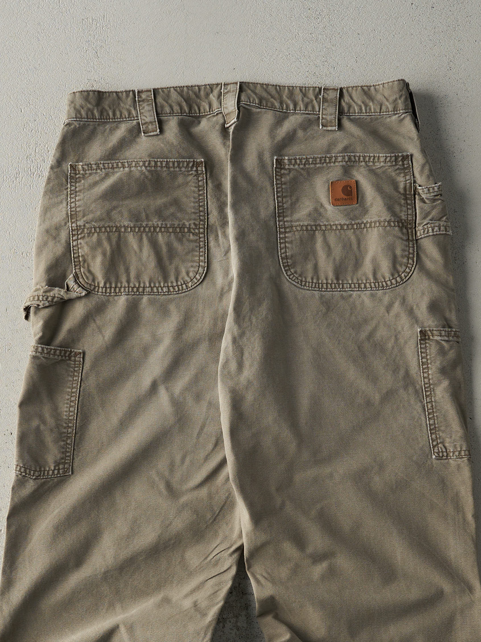 Vintage Y2K Brown Dungaree Fit Carhartt Lightweight Carpenter Pants (34x29)