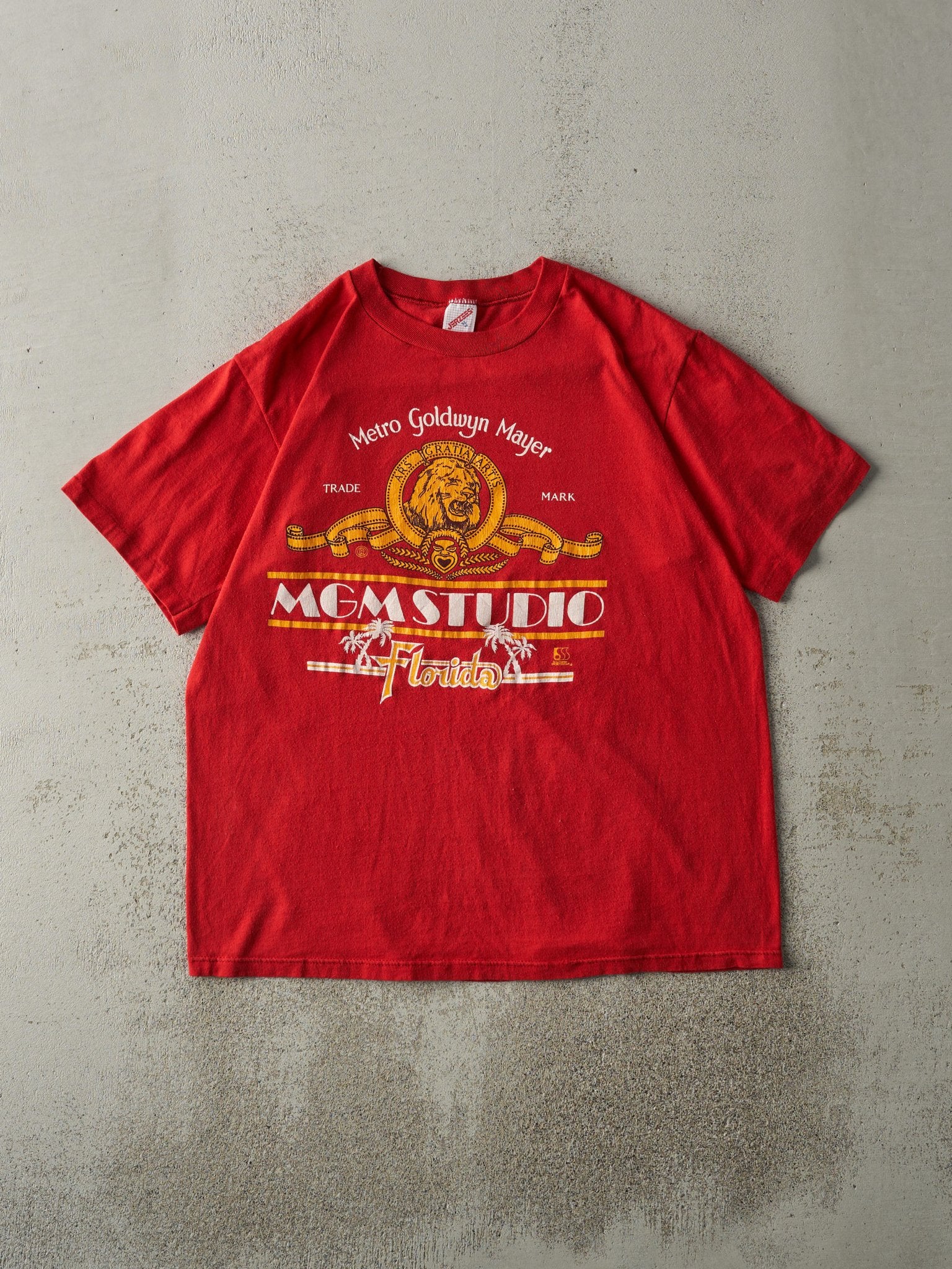 Vintage 80s Red MGM Studios Florida Single Stitch Tee (M)