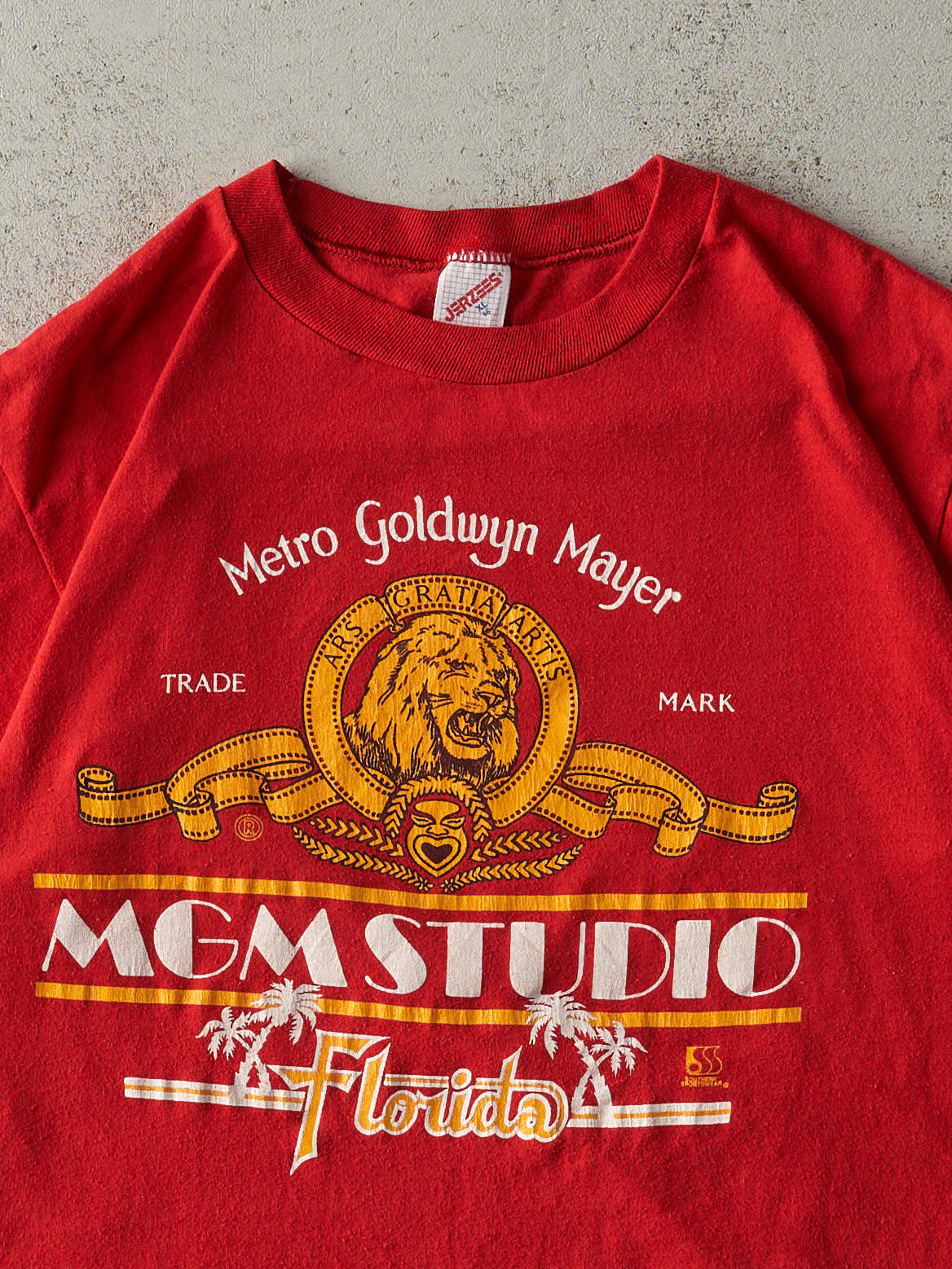 Vintage 80s Red MGM Studios Florida Single Stitch Tee (M)