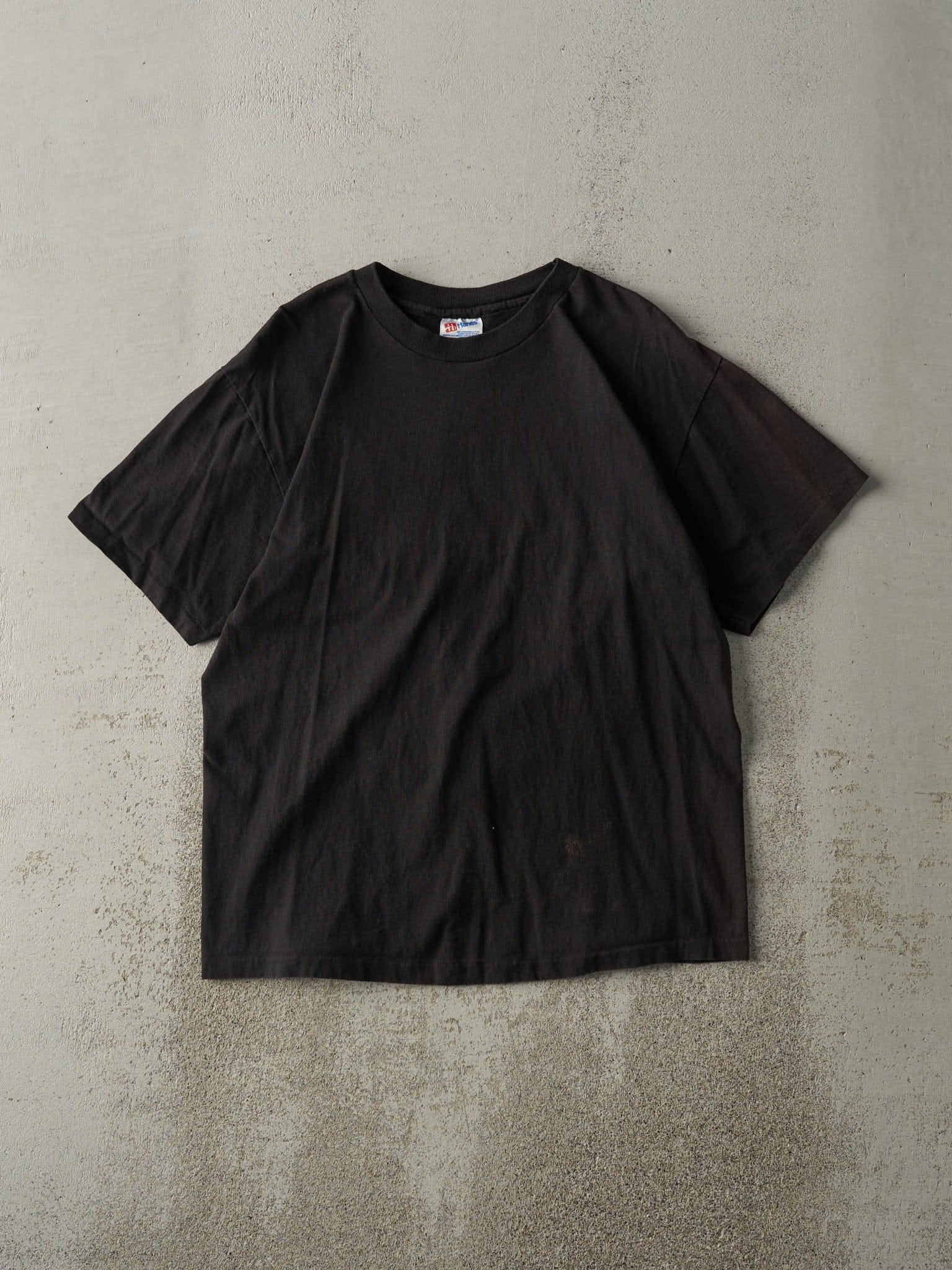 Vintage 90s Black Blank Single Stitch Tee (M)