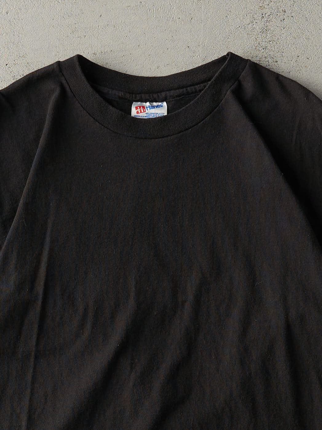 Vintage 90s Black Blank Single Stitch Tee (M)