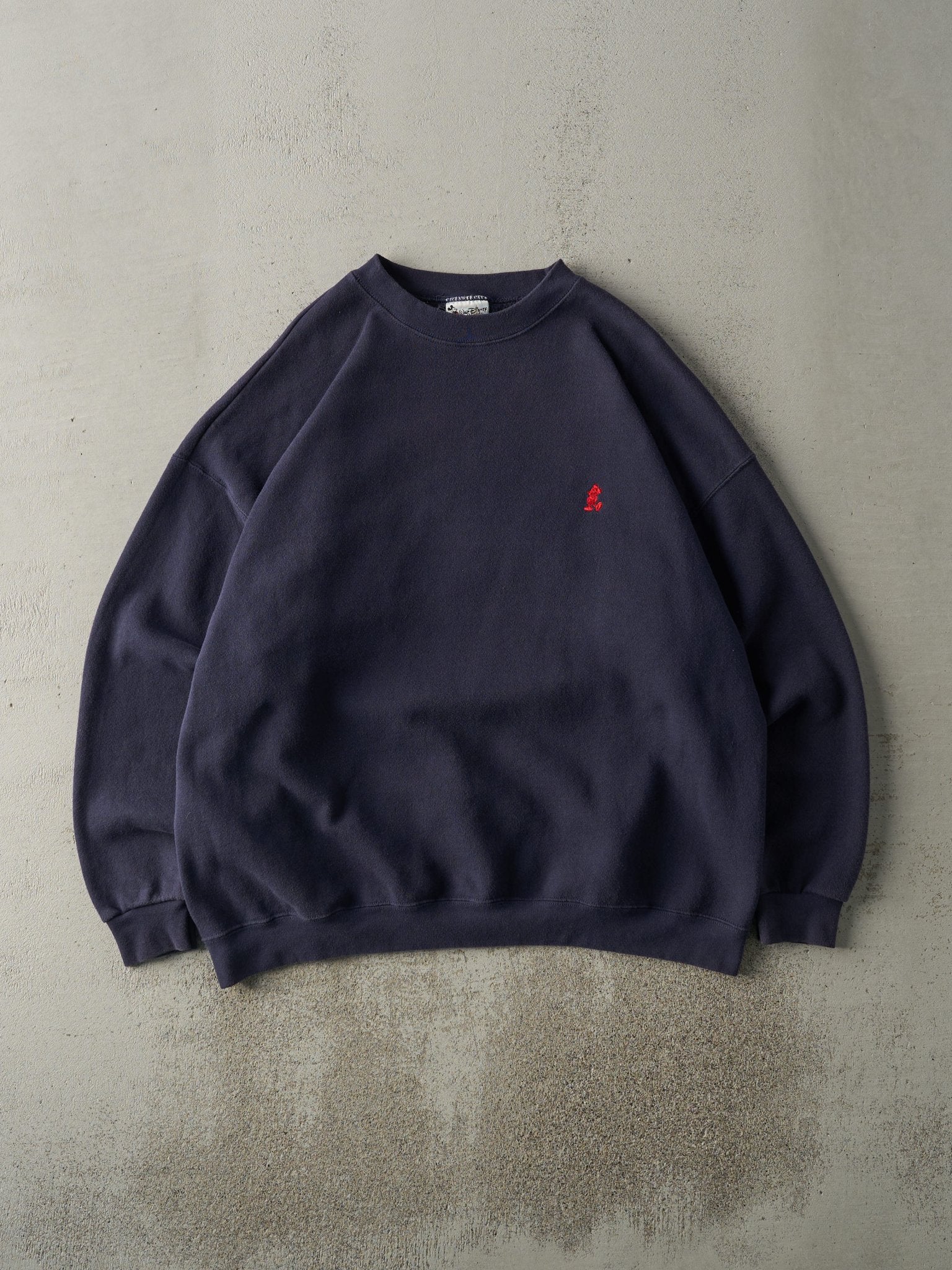 Vintage 90s Navy Embroidered Disney World Crewneck (XXL)