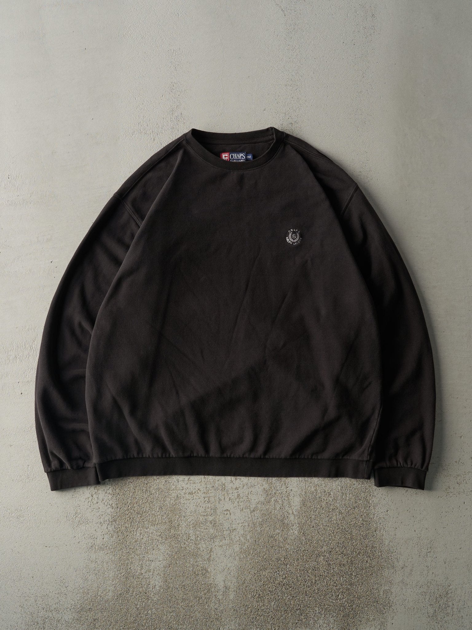 Vintage Y2K Black Embroidered Chaps Ralph Lauren Crewneck (XXL)