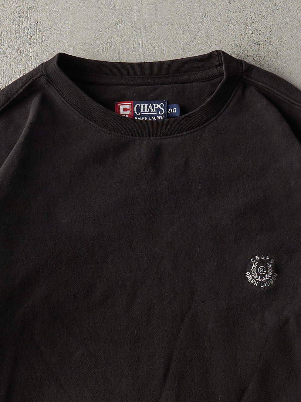 Vintage Y2K Black Embroidered Chaps Ralph Lauren Crewneck (XXL)