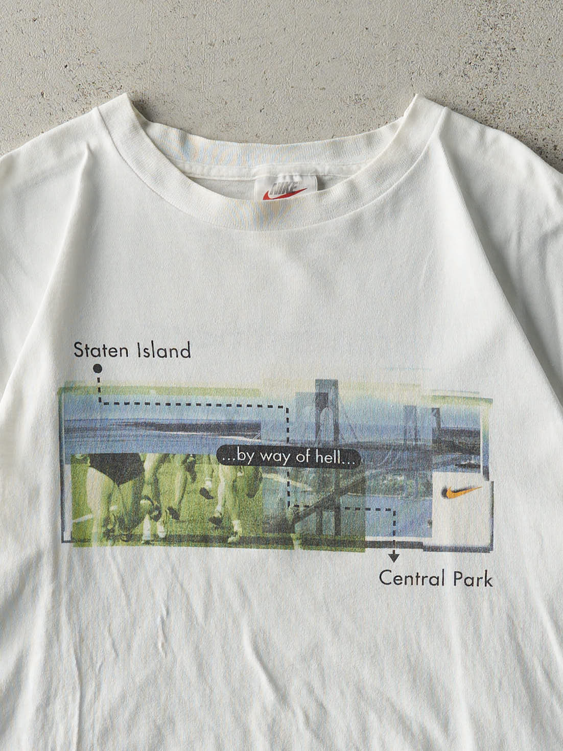 Vintage 96' White New York City Marathon Tee (M)
