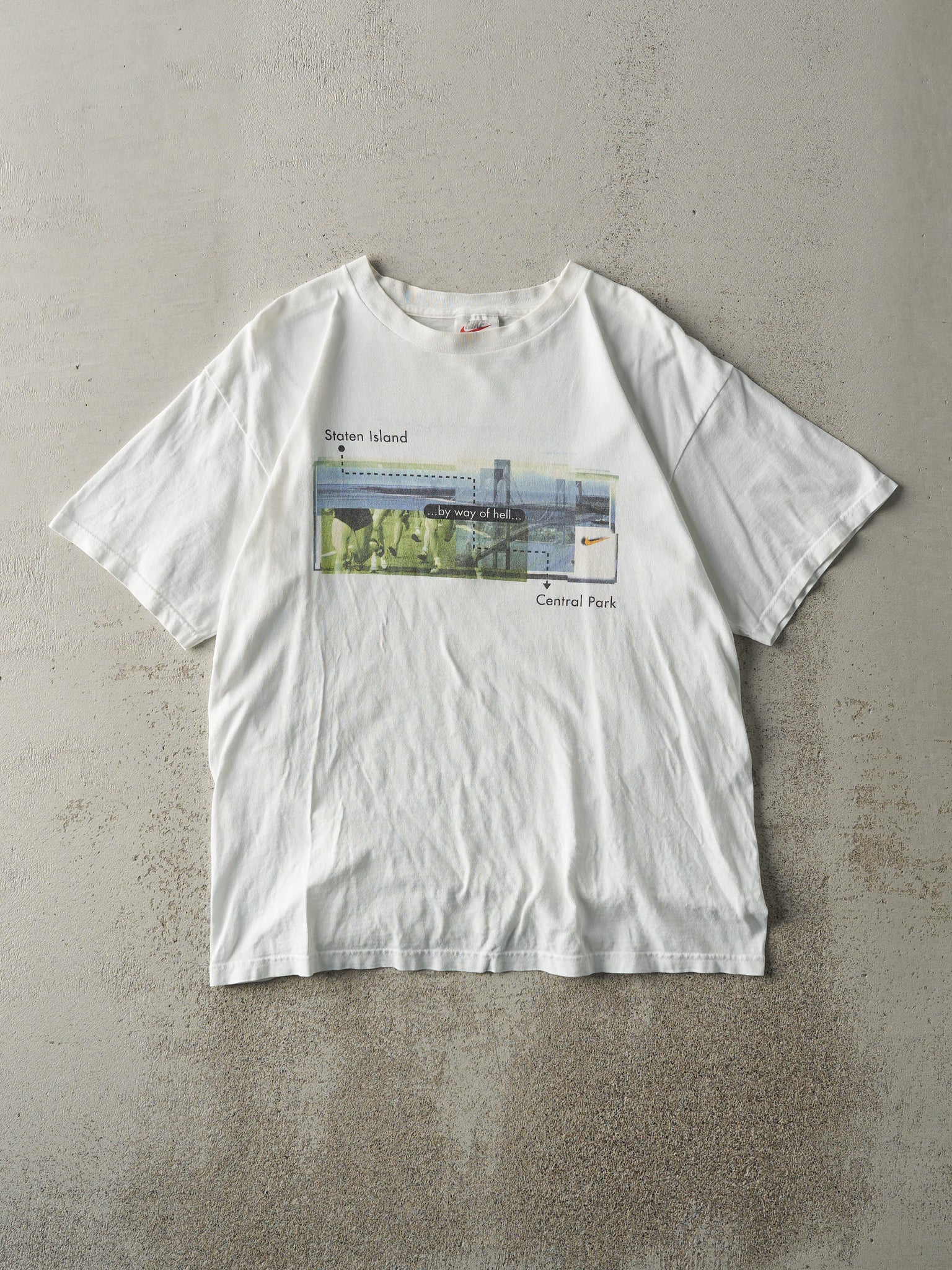 Vintage 96' White New York City Marathon Tee (M)