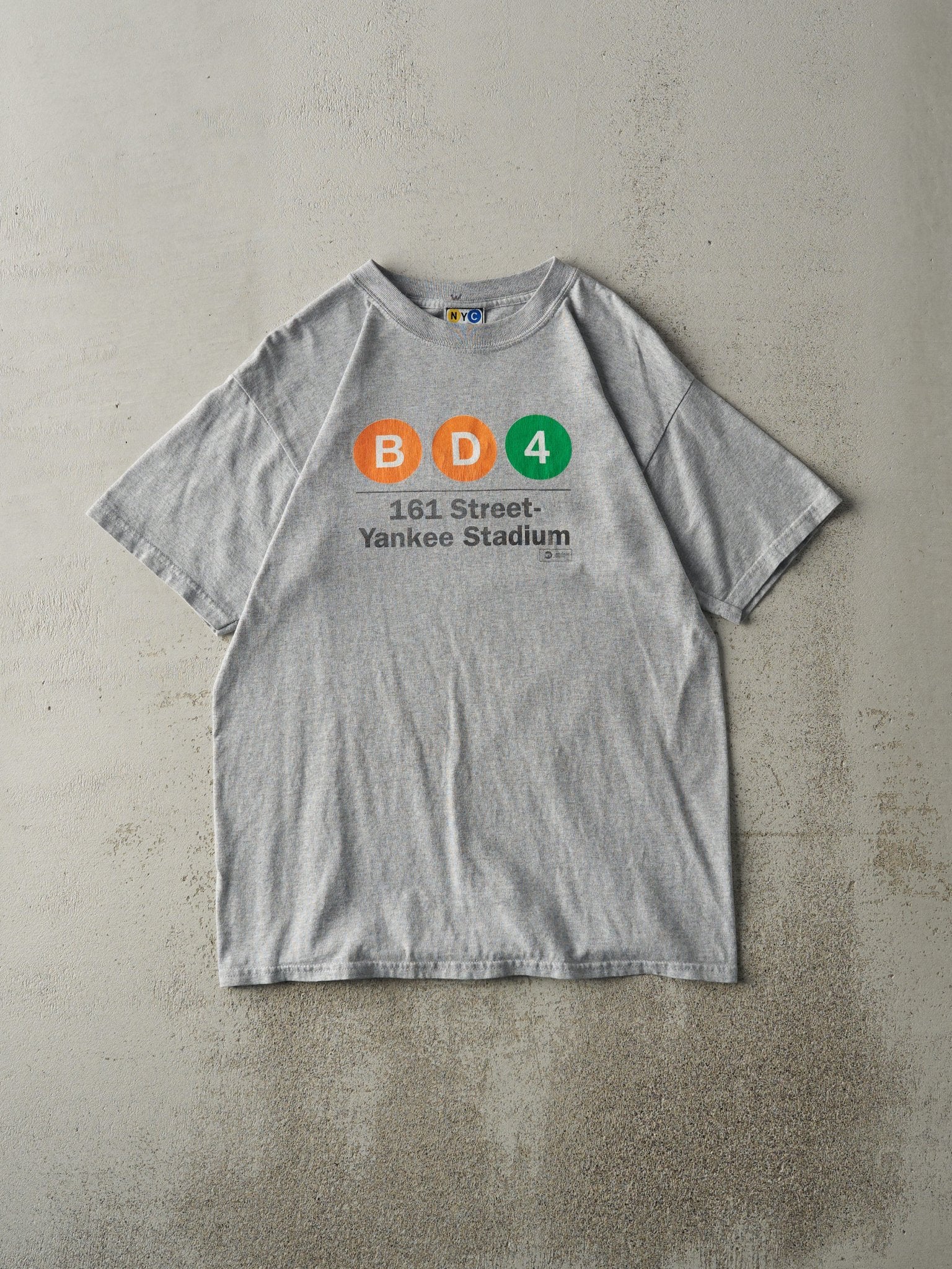 Vintage 90s Grey New York Yankee Stadium Subway Tee (M)