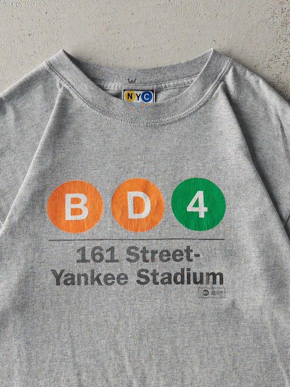 Vintage 90s Grey New York Yankee Stadium Subway Tee (M)