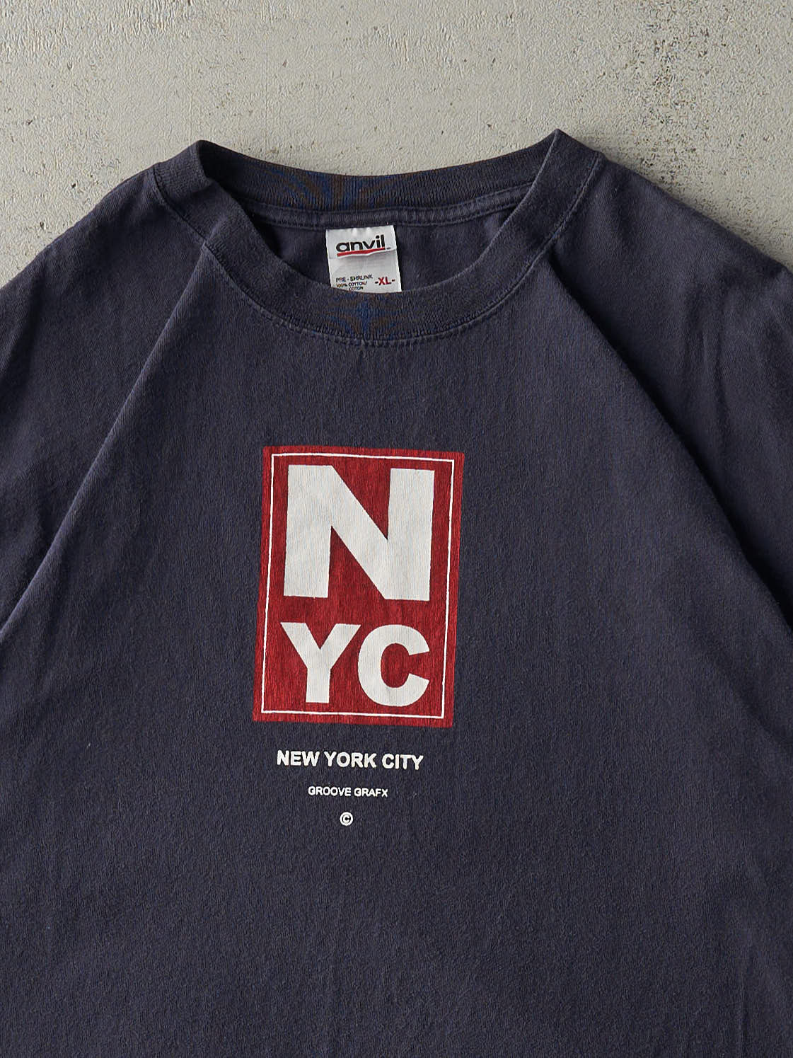 Vintage Y2K Navy Blue NYC Tee (L)