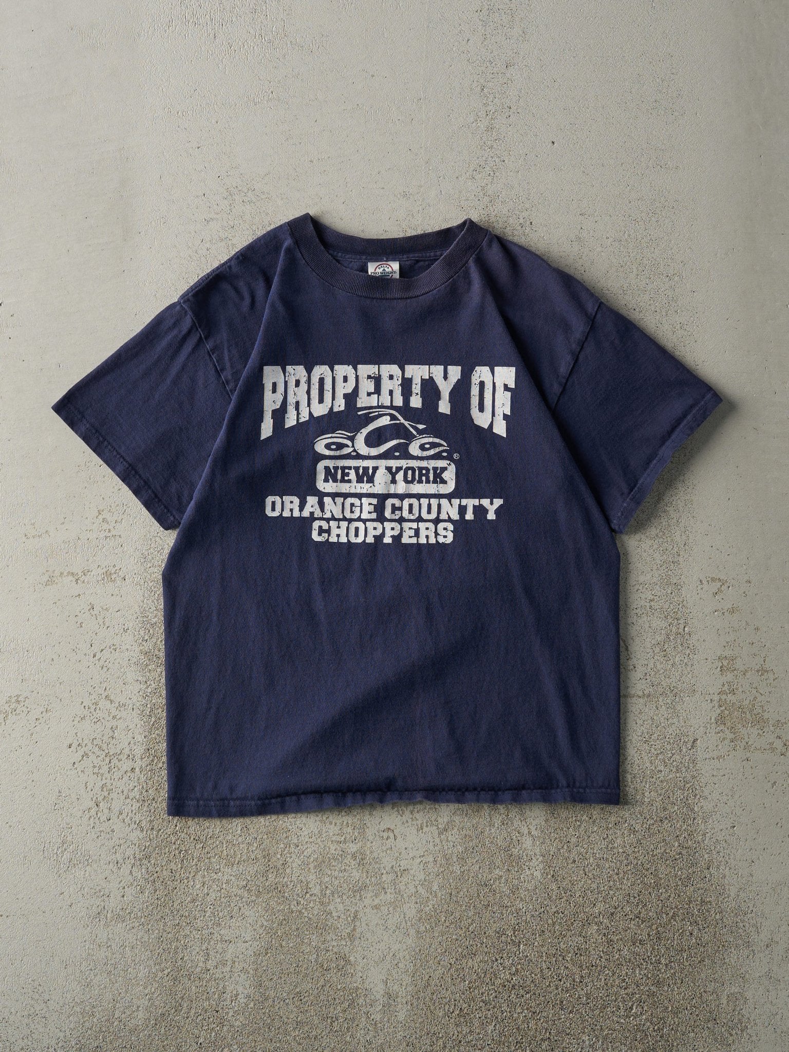 Vintage Y2K Navy Blue New York Orange County Choppers Tee (S)