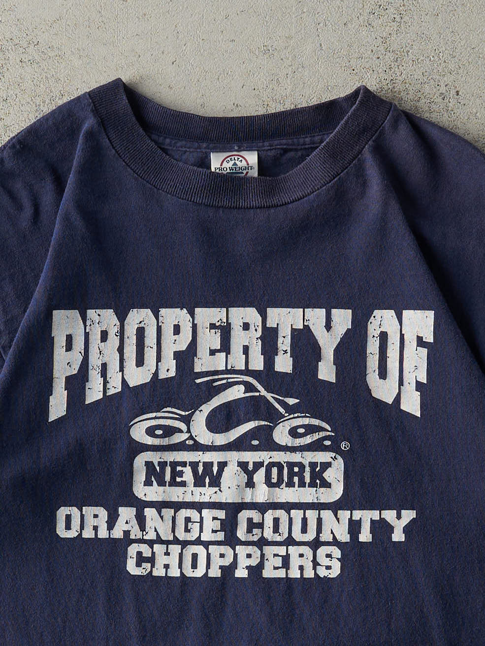 Vintage Y2K Navy Blue New York Orange County Choppers Tee (S)