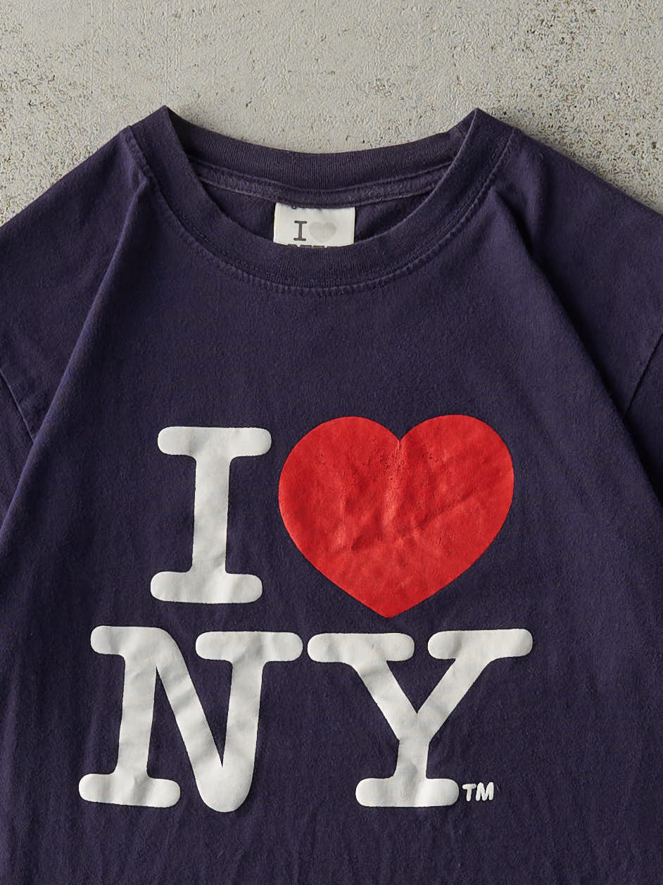 Vintage Y2K Navy Blue I Love New York Tee (S)