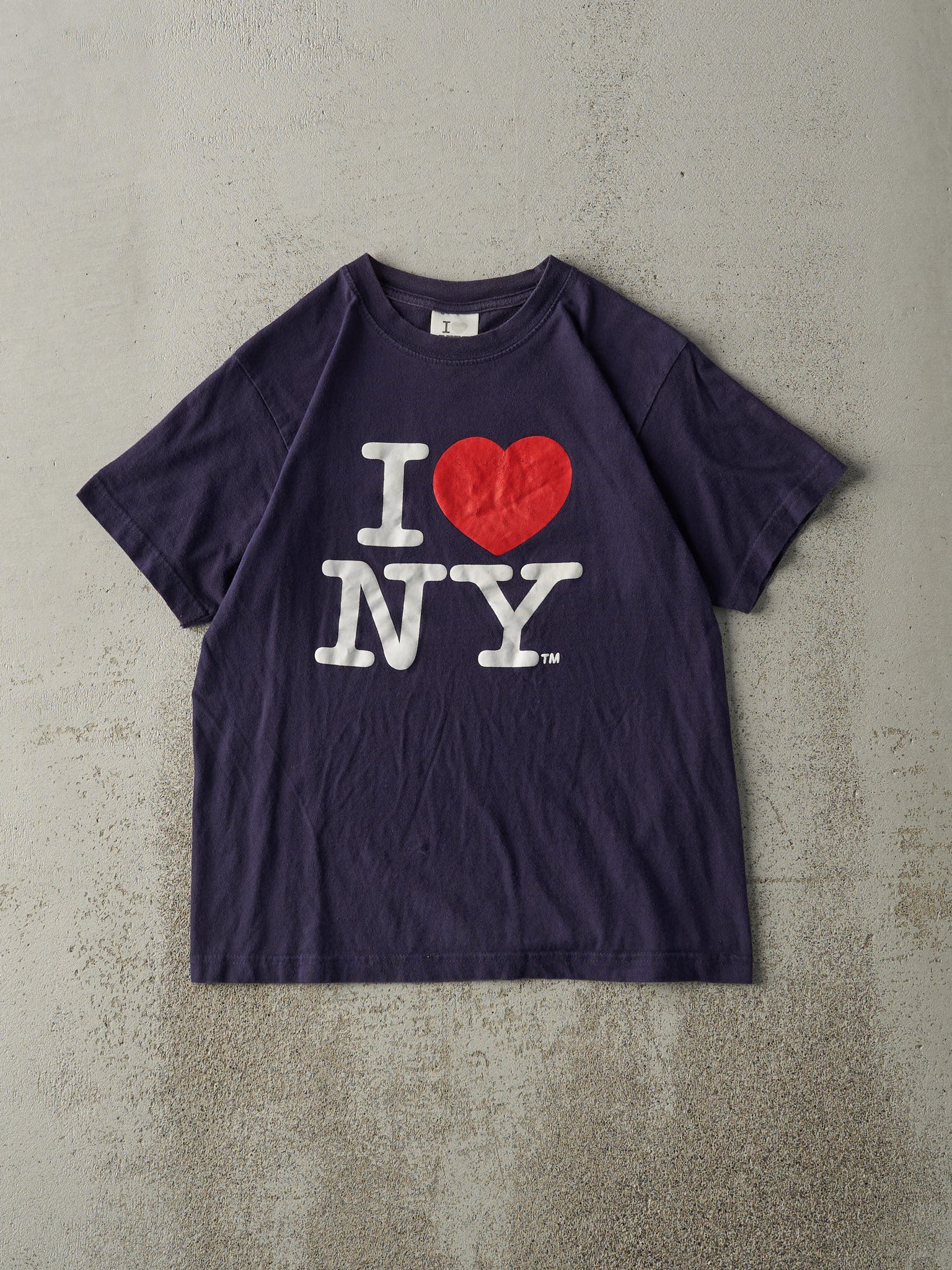 Vintage Y2K Navy Blue I Love New York Tee (S)