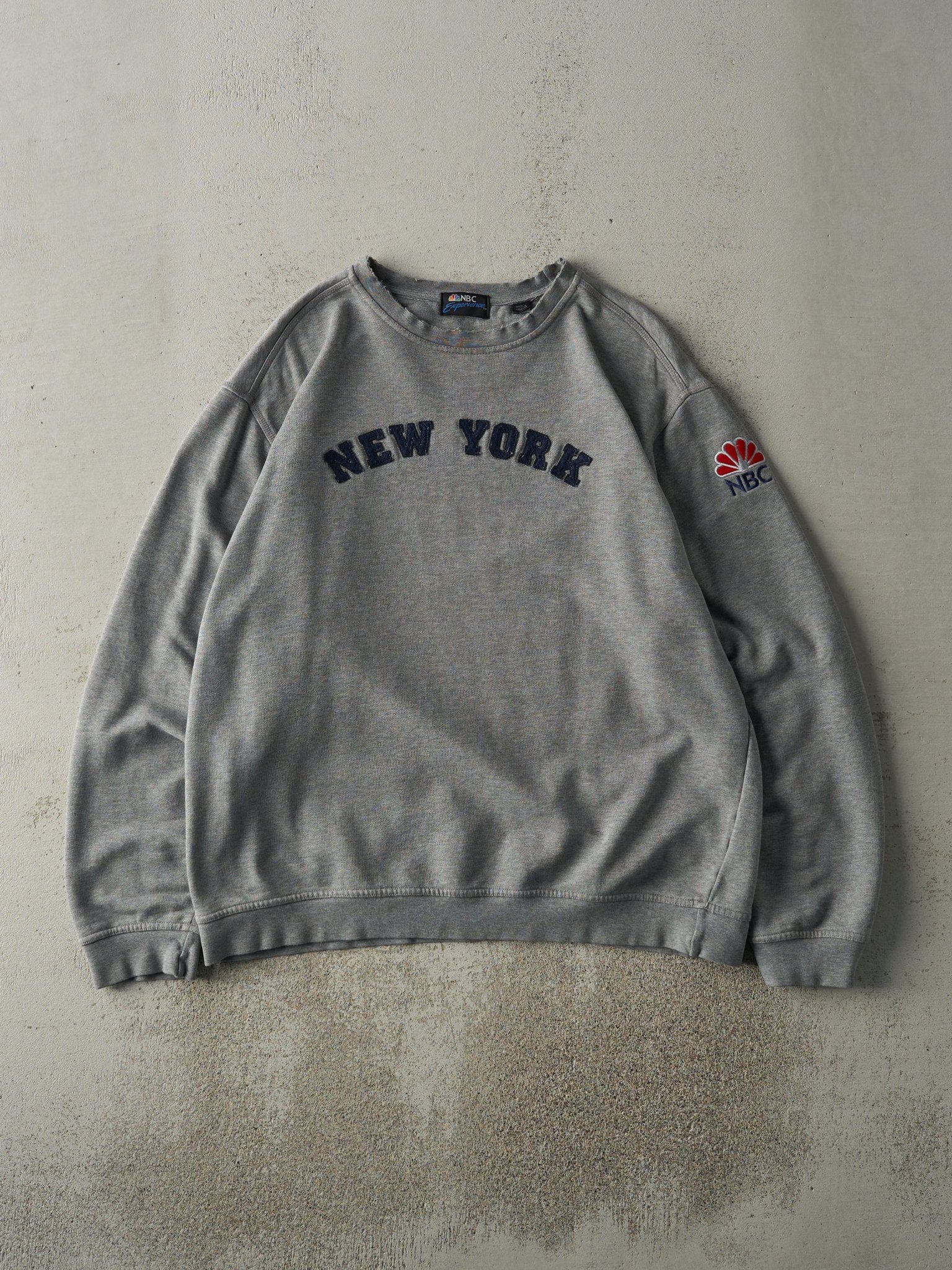 Vintage Y2K Grey New York NBC Crewneck (L)