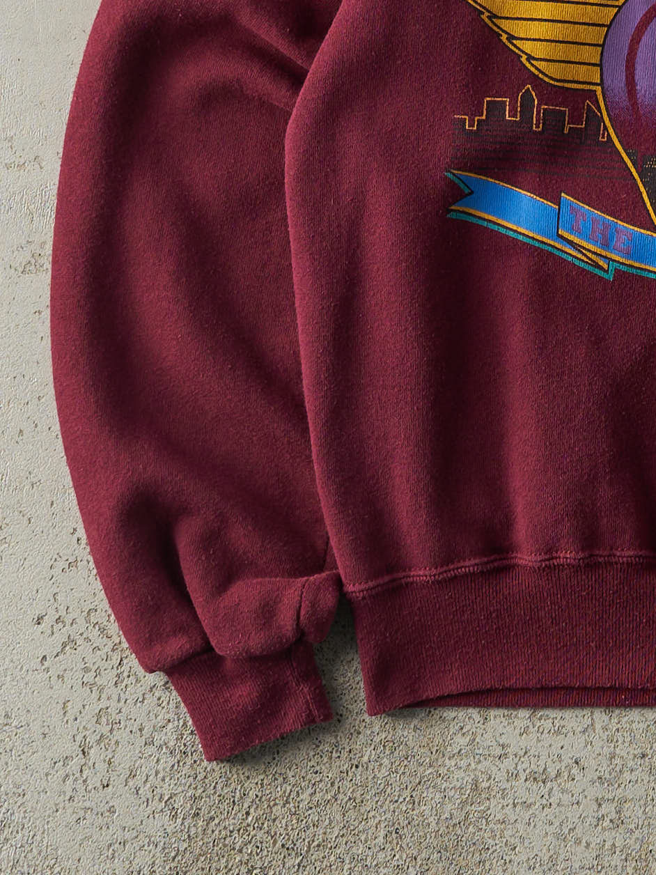 Vintage 80s Burgundy New York Big Apple Crewneck (S)