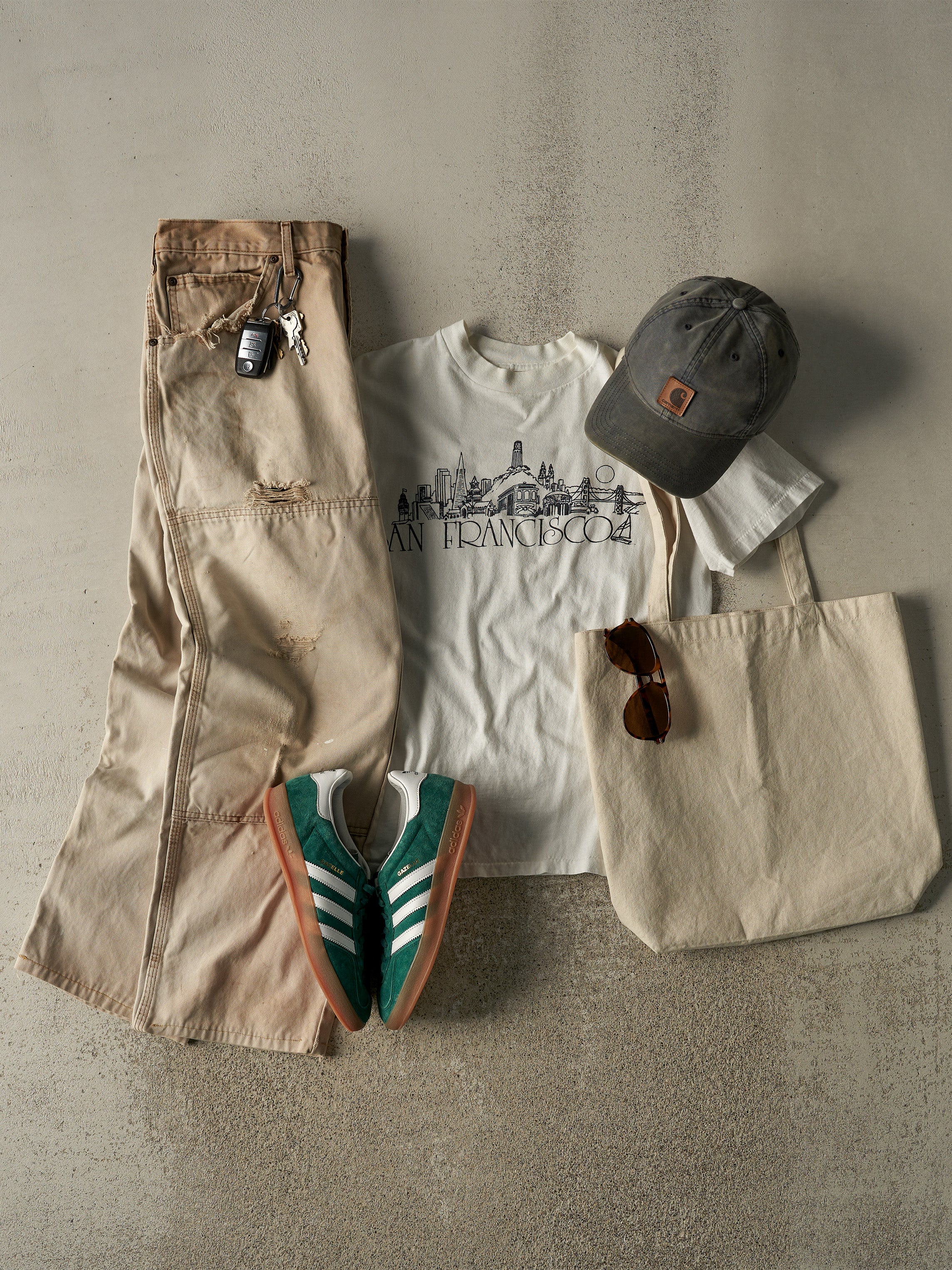 Vintage 90s White San Francisco Single Stitch Tee (S/M)