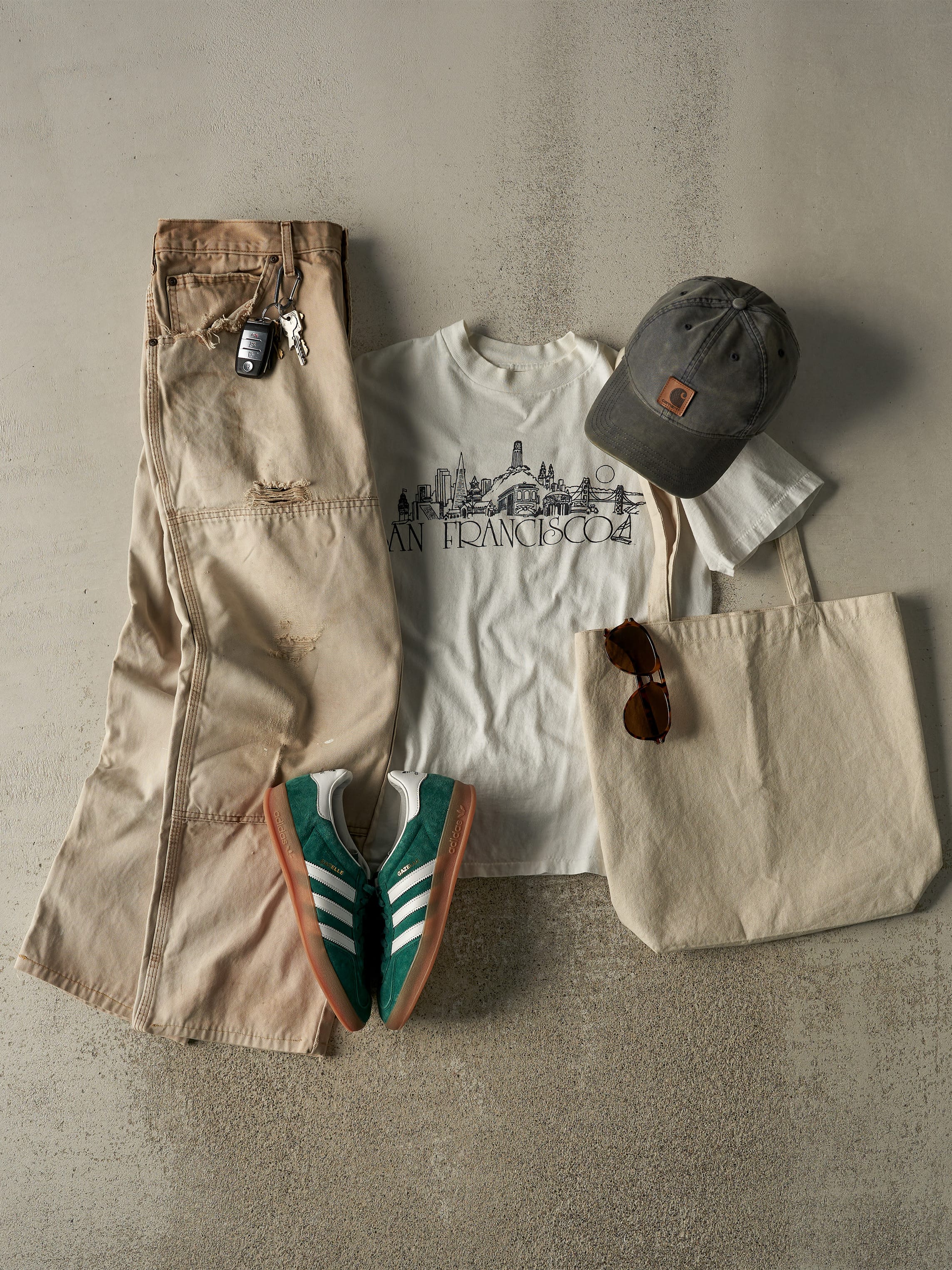 Vintage 90s Beige Dickies Double Knee Work Pants (33x28)