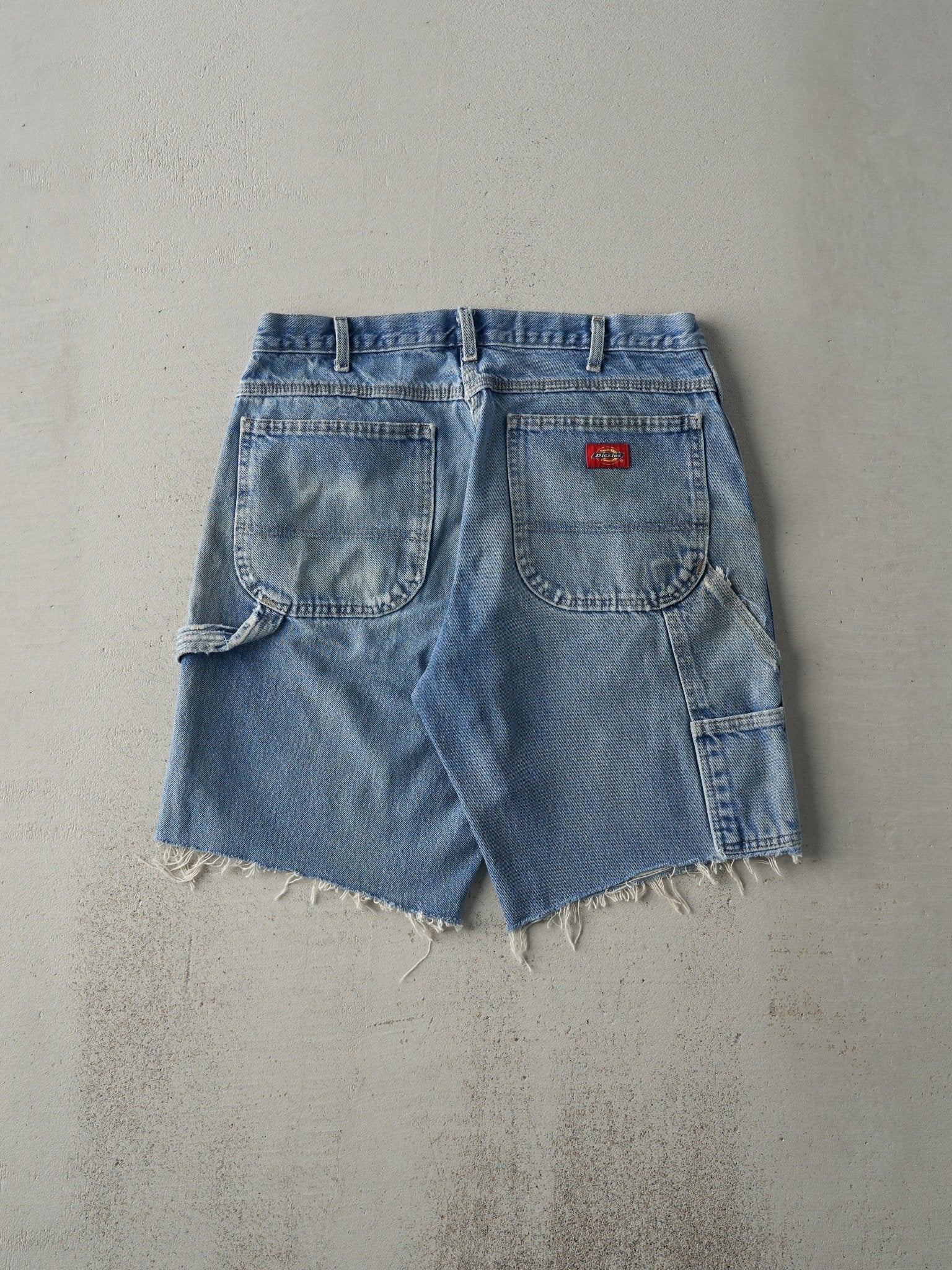 Vintage 90s Light Wash Dickies Carpenter Cut Off Shorts (32x10)