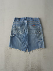 Vintage 90s Light Wash Dickies Carpenter Cut Off Shorts (32x10)