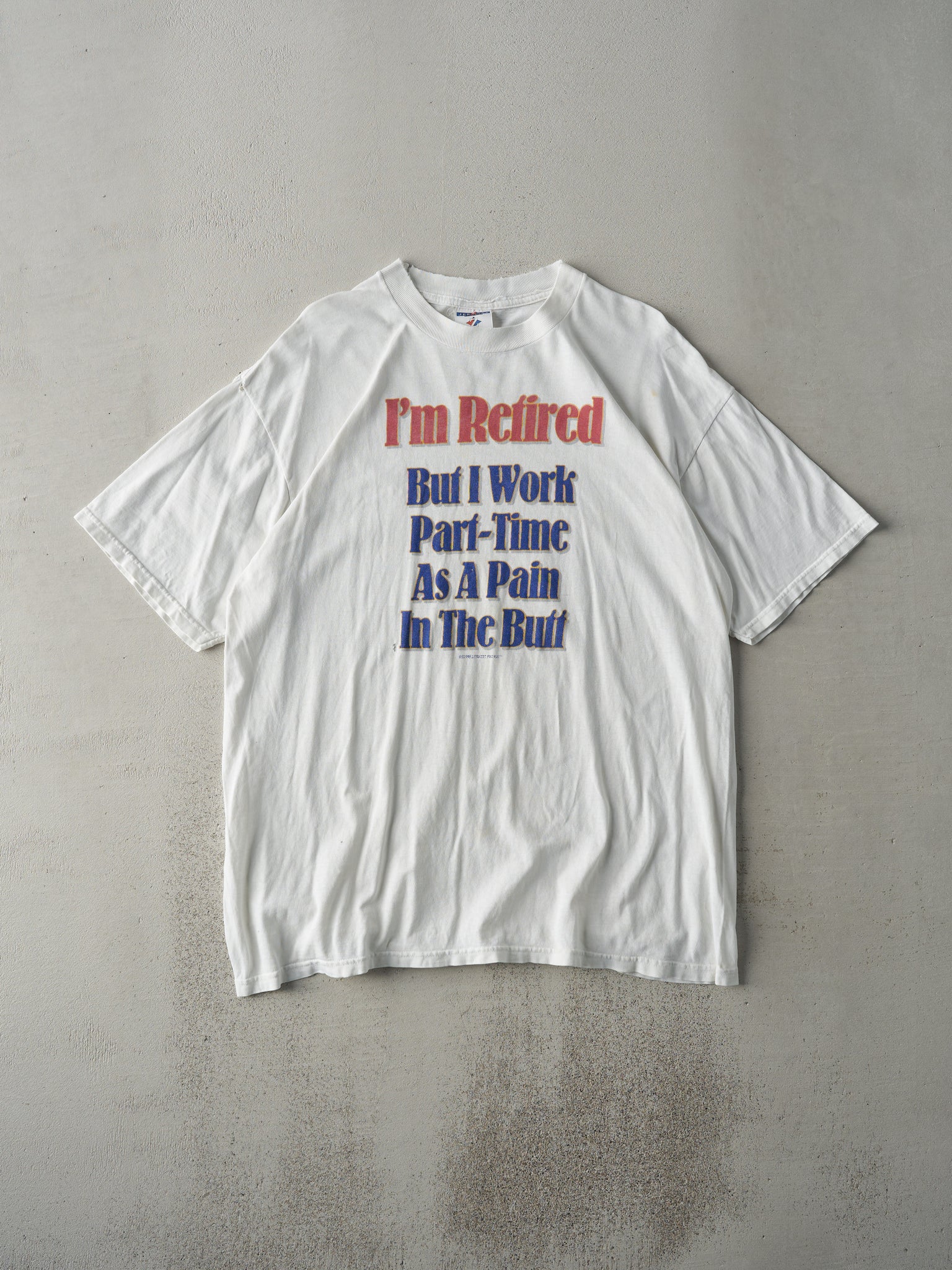 Vintage 98' White "Part Time Pain In The Butt" Tee (M)