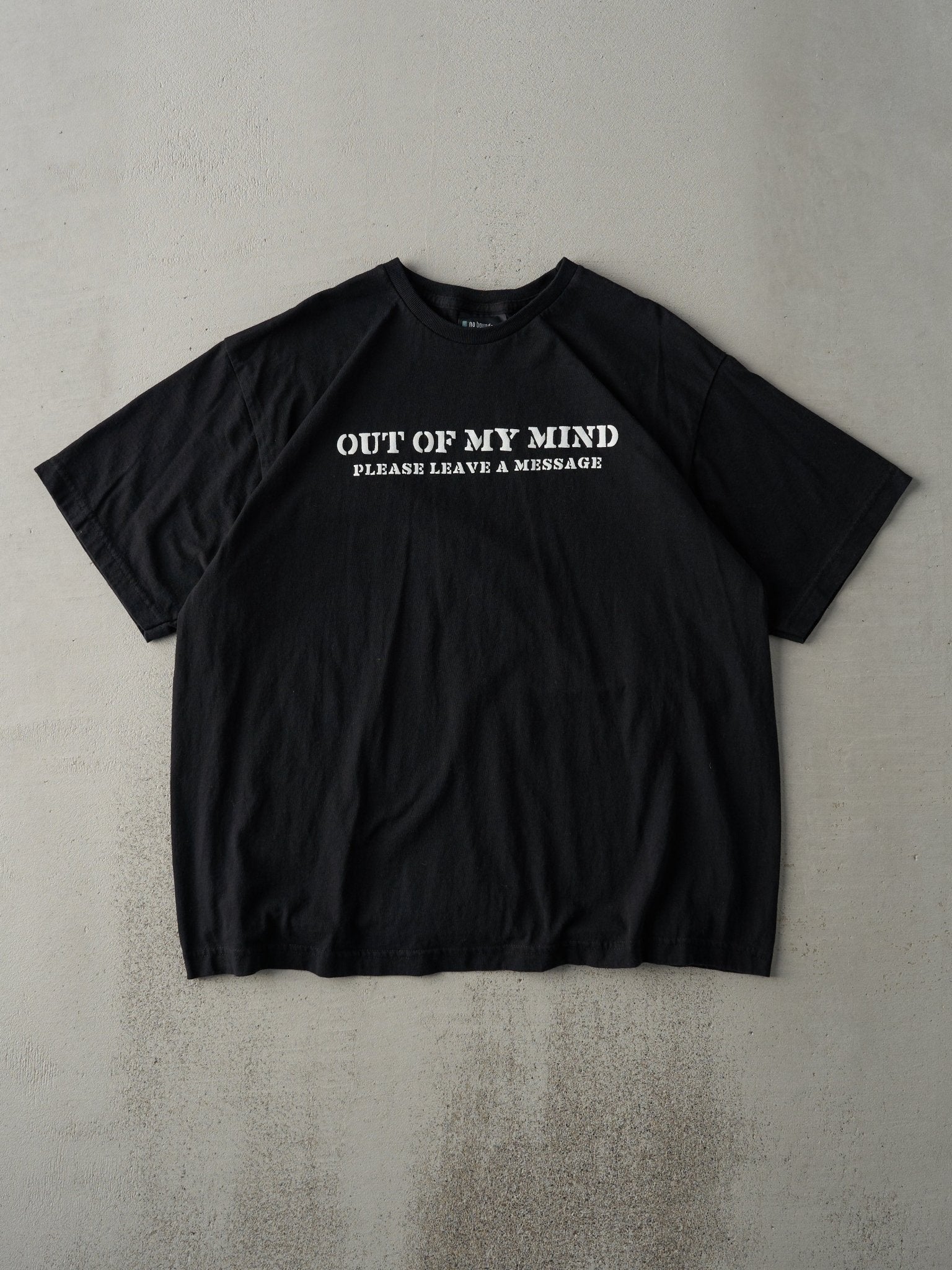 Vintage Y2K Black "Out Of My Mind" Tee (L)