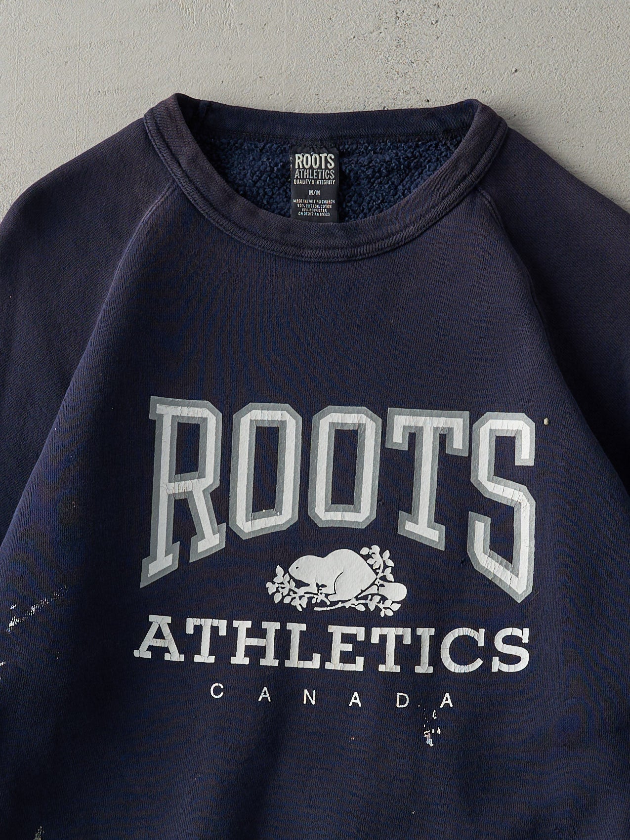 Vintage 90s Navy Blue Roots Athletics Crewneck (L)