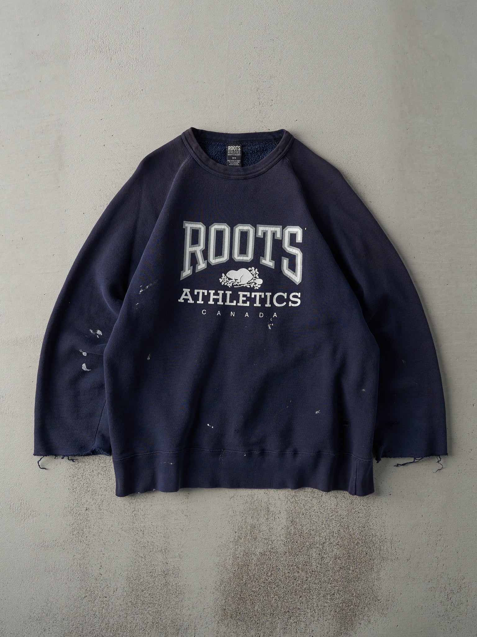 Vintage 90s Navy Blue Roots Athletics Crewneck (L)