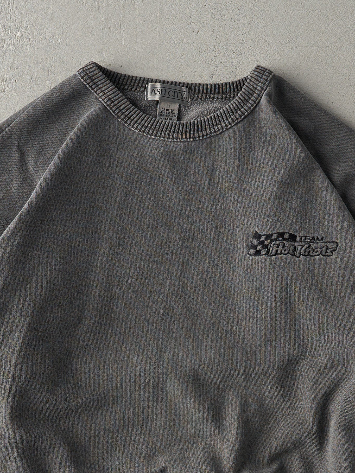 Vintage 90s Washed Grey Team Hot Knots Crewneck (L)