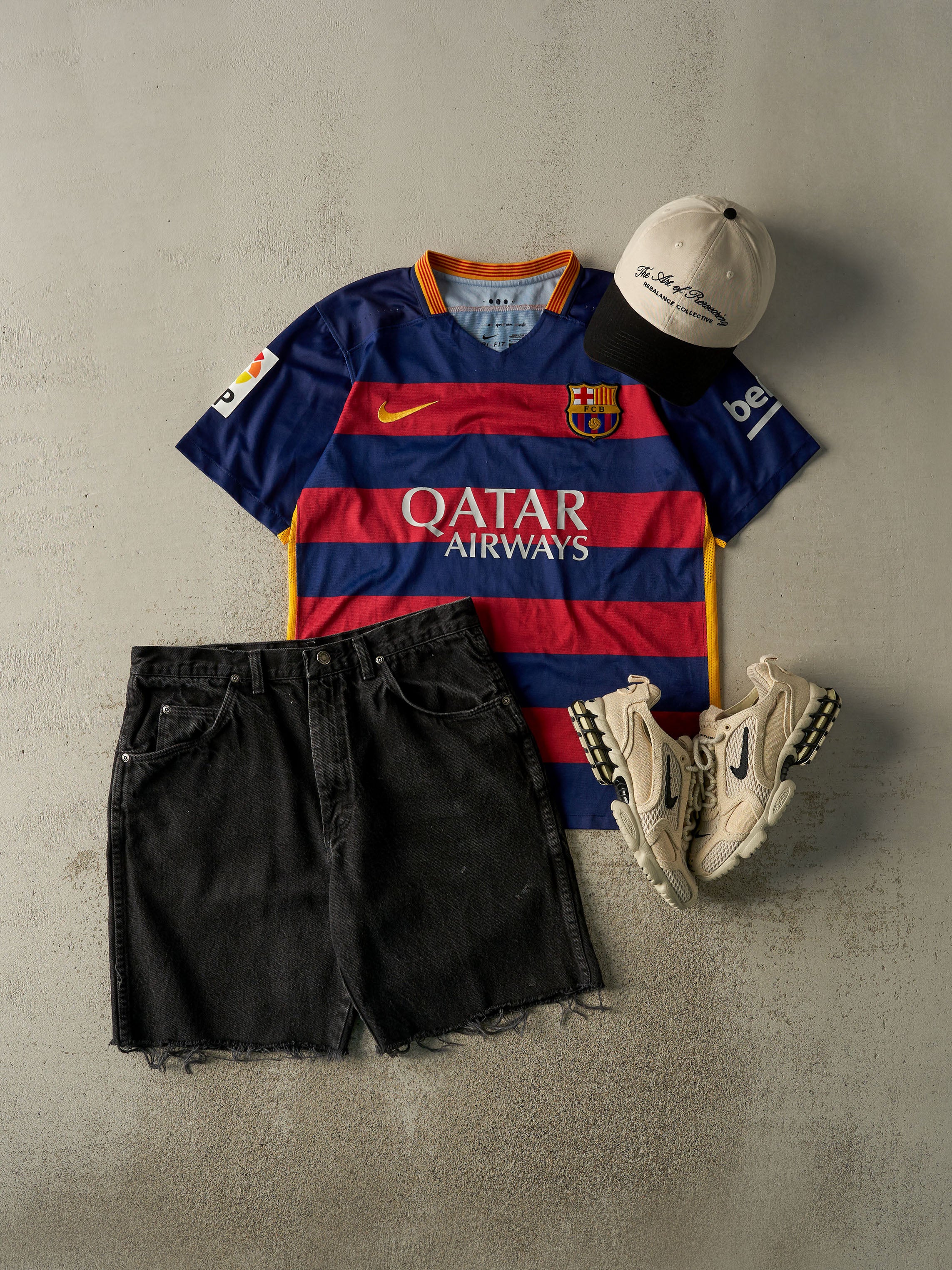 15' Navy Blue & Red Nike x FC Barcelona Jersey (S/M)