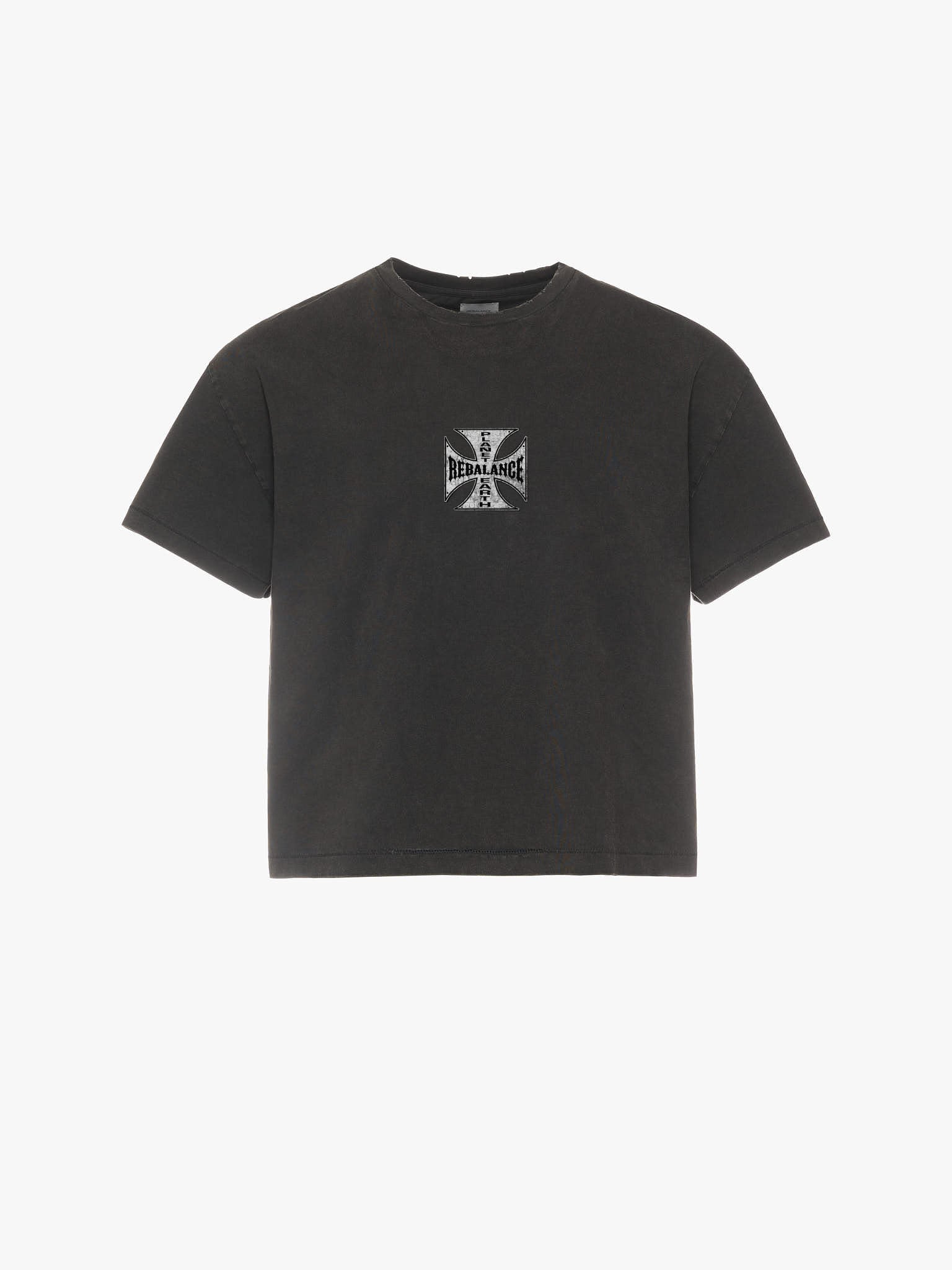 Rebalance The Earth Biker Tee - Jet Black