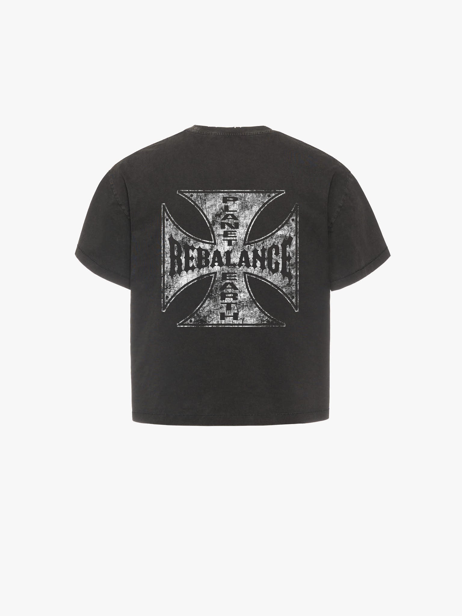 Rebalance The Earth Biker Tee - Jet Black