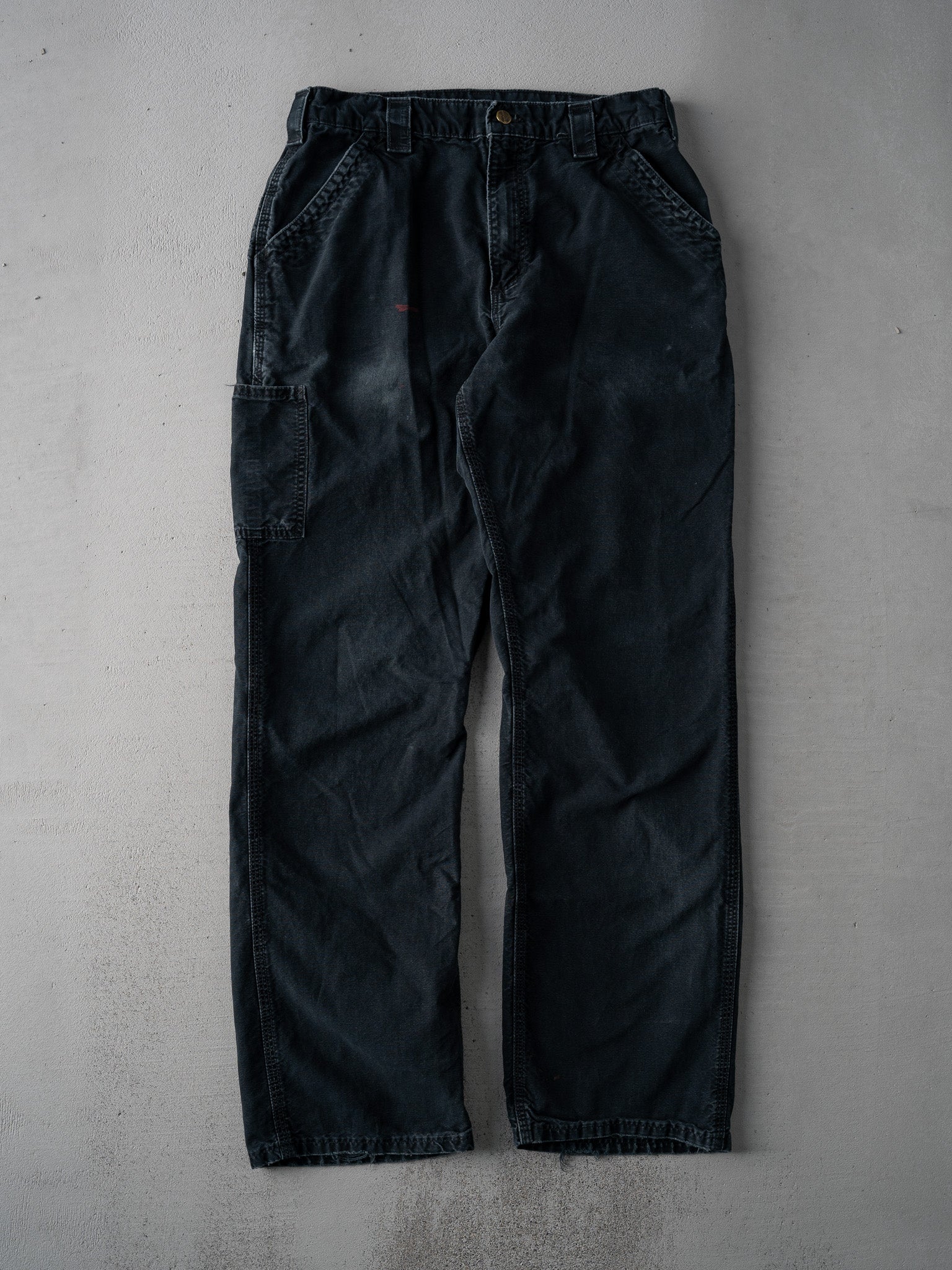 Vintage 90s Black Carhartt Dungaree Carpenter Pants (32 x 32)