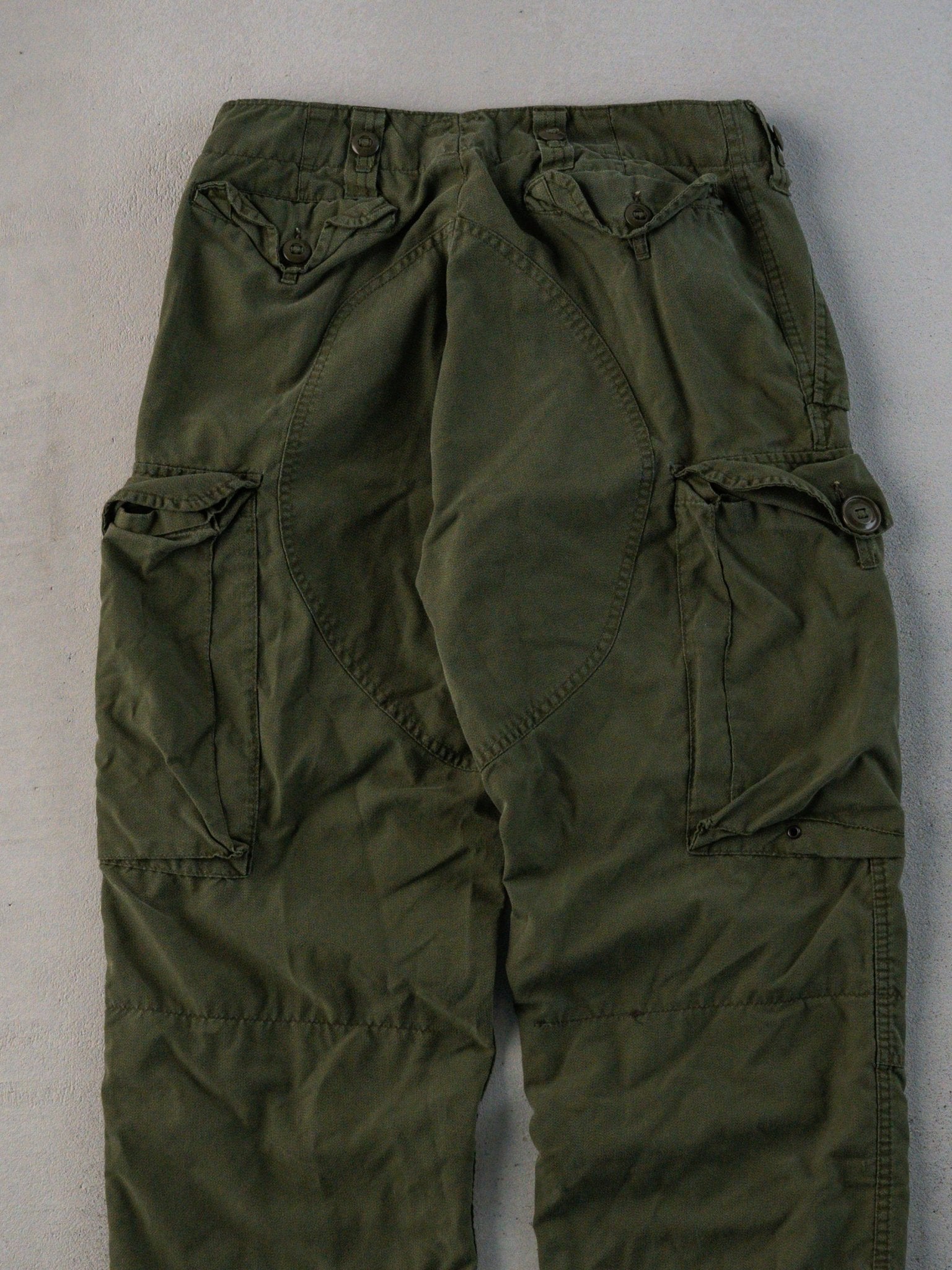Vintage 90s Army Green Parachute Pants (30 x 28)