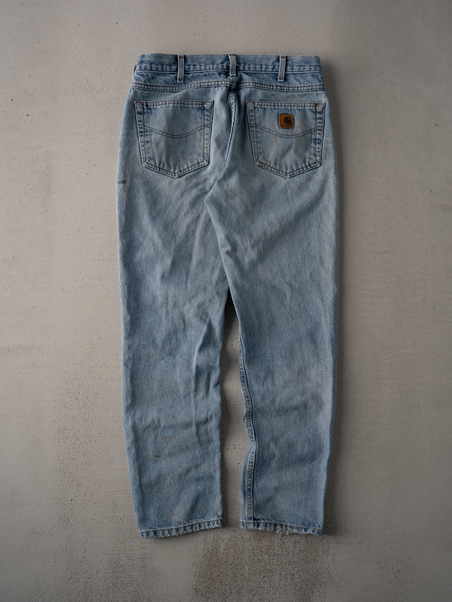Vintage 90s Light Blue Rugged Carhartt Denim Jeans (32 x 30)