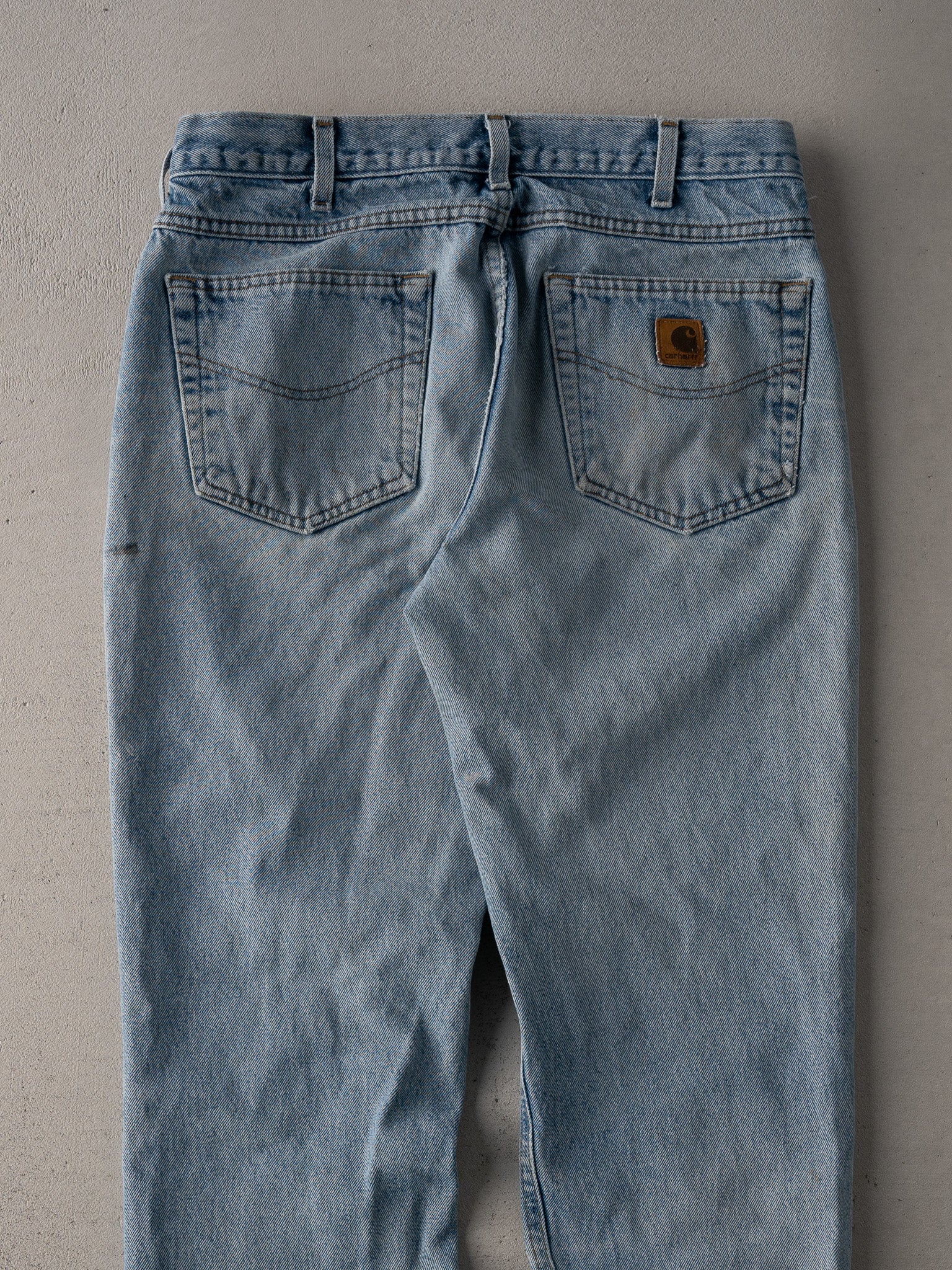 Vintage 90s Light Blue Rugged Carhartt Denim Jeans (32 x 30)