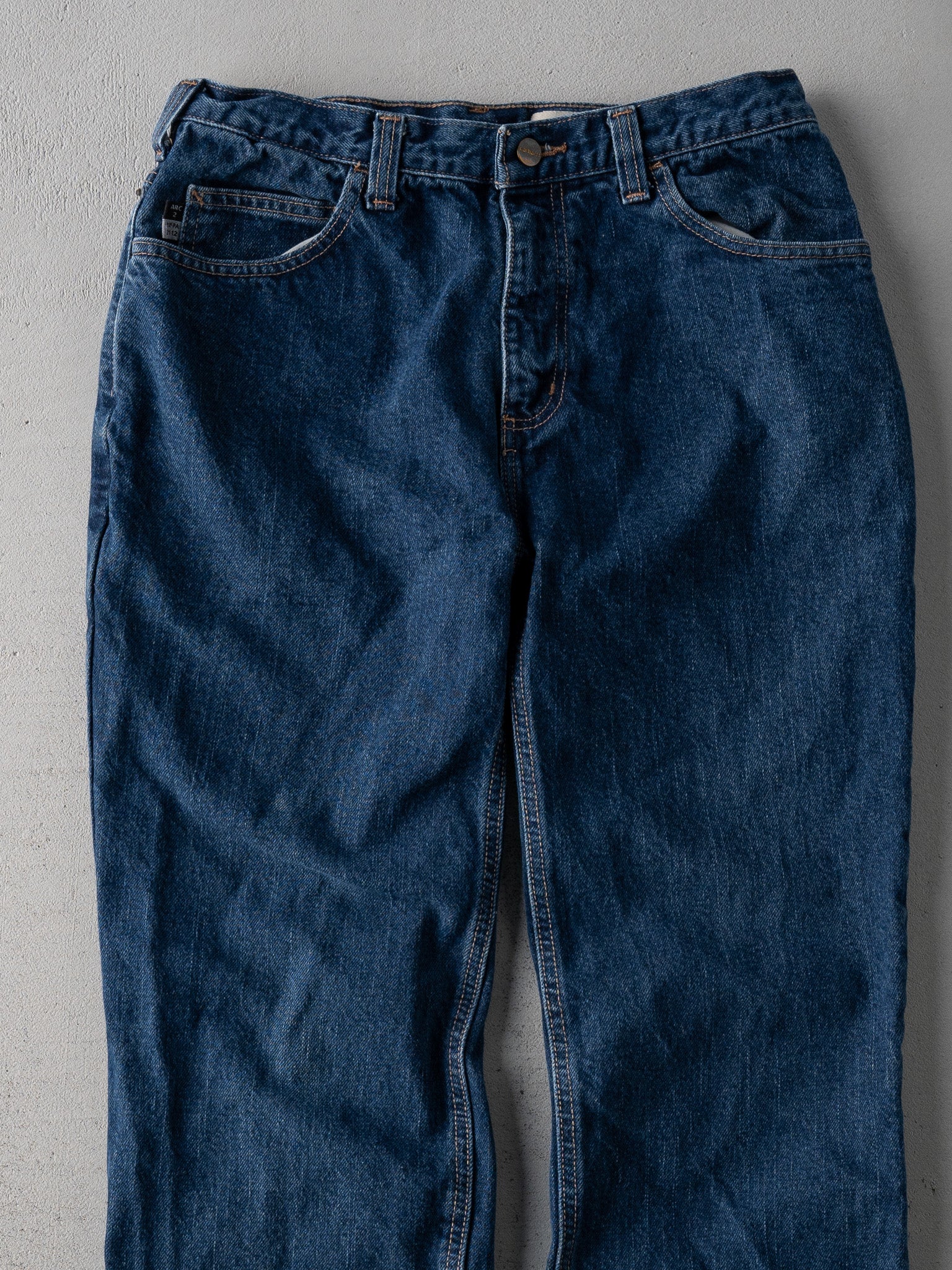 Vintage Dark Blue Carhartt FR Denim Jeans (31 x 29)