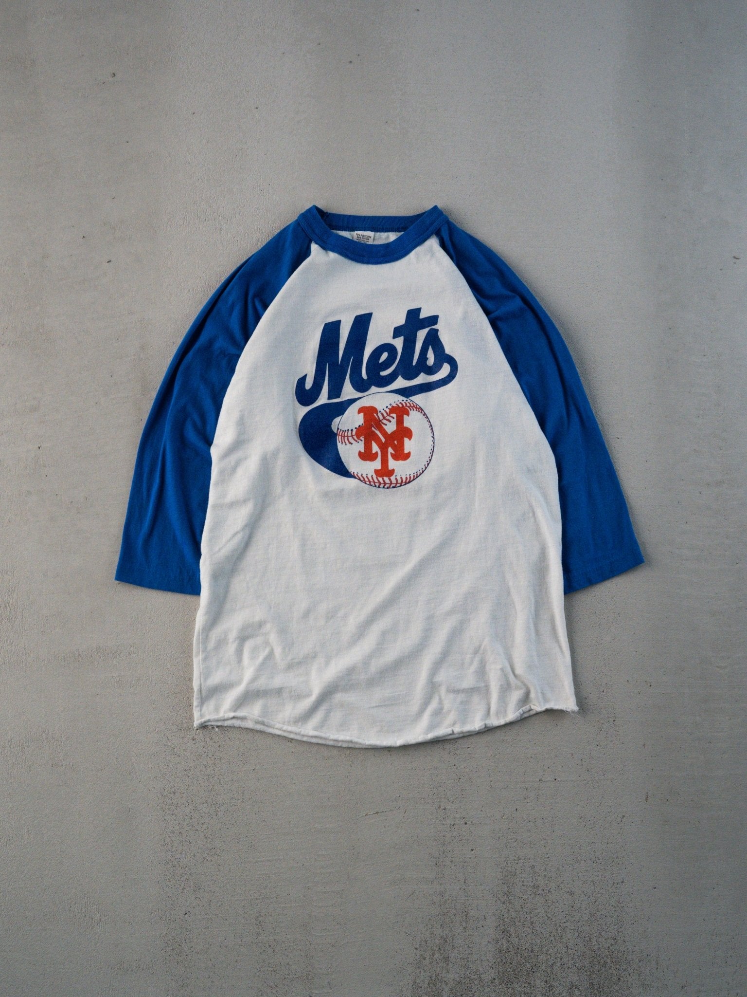 Vintage 80s NY Mets 3 1/2 Sleeve Shirt (S)