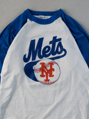 Vintage 80s NY Mets 3 1/2 Sleeve Shirt (S)