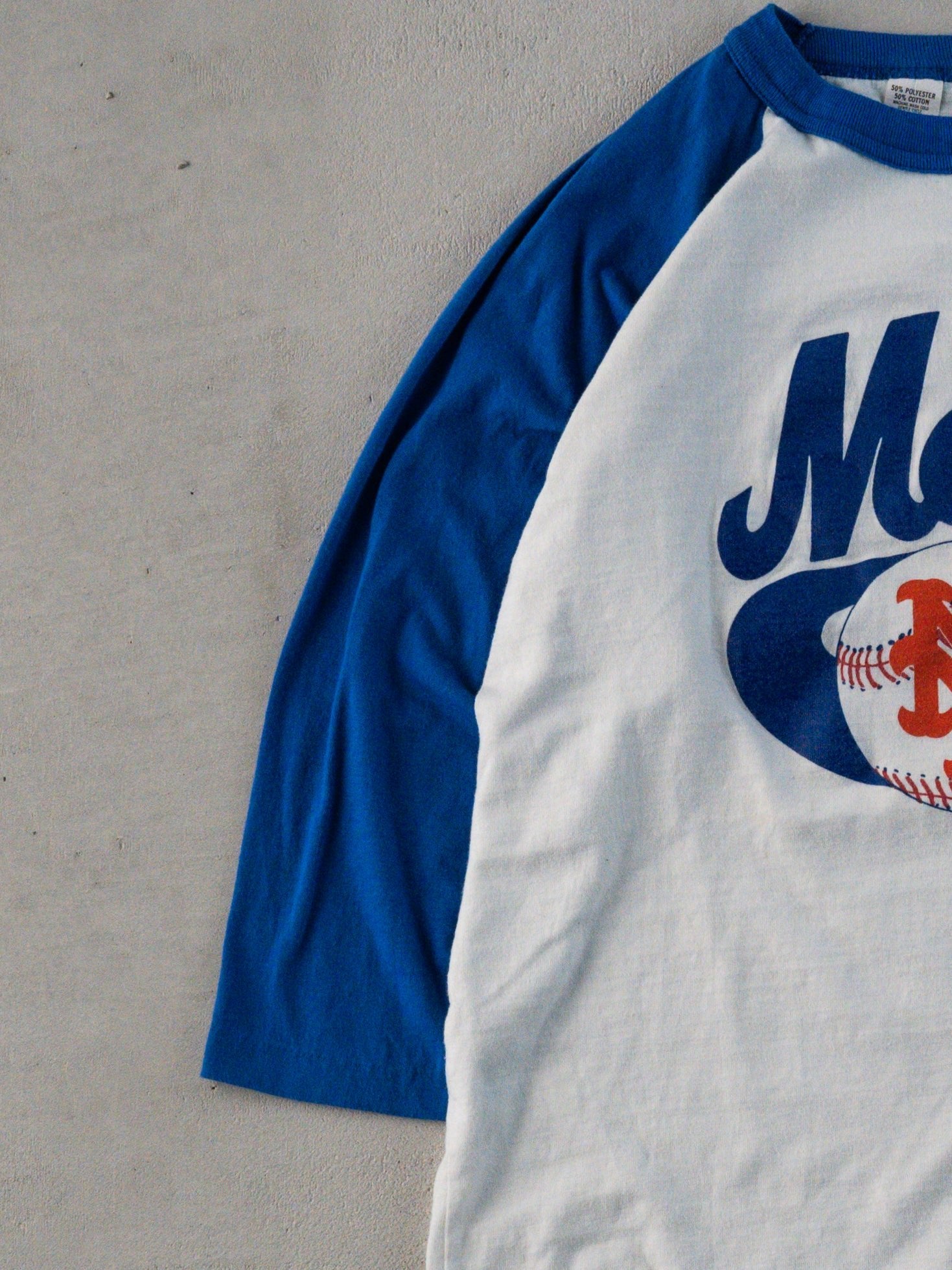 Vintage 80s NY Mets 3 1/2 Sleeve Shirt (S)