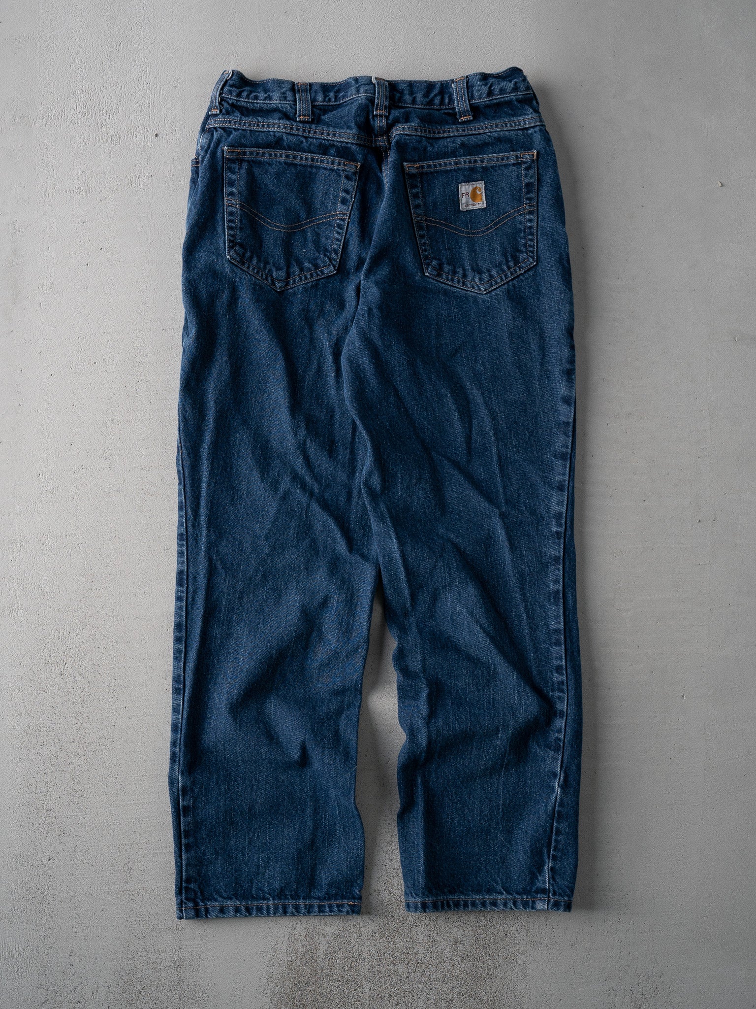 Vintage Dark Blue Carhartt FR Denim Jeans (31 x 29)