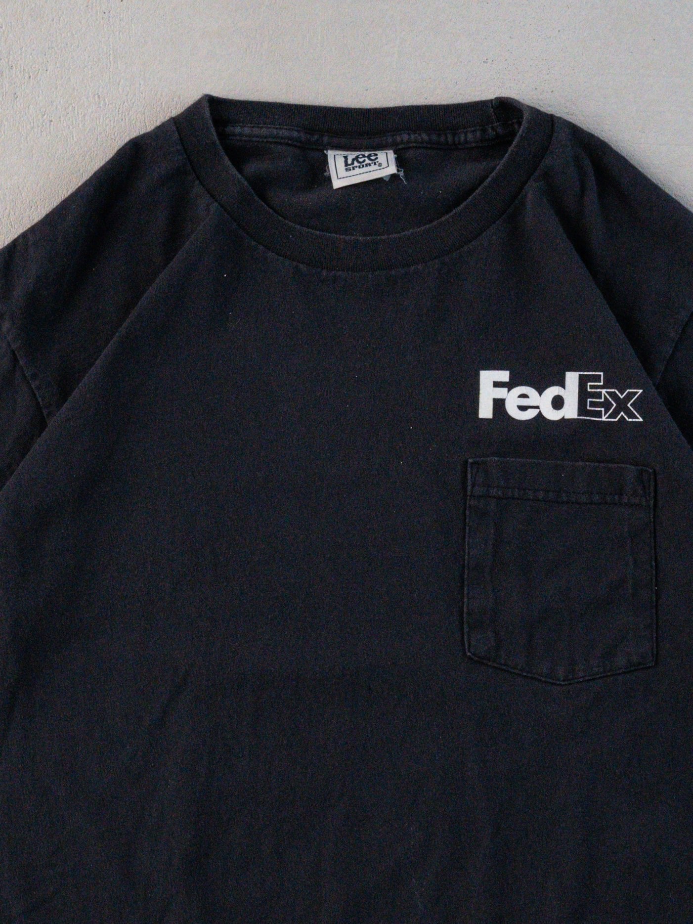 Vintage 90s Black Fedex Pocket Tee (M)
