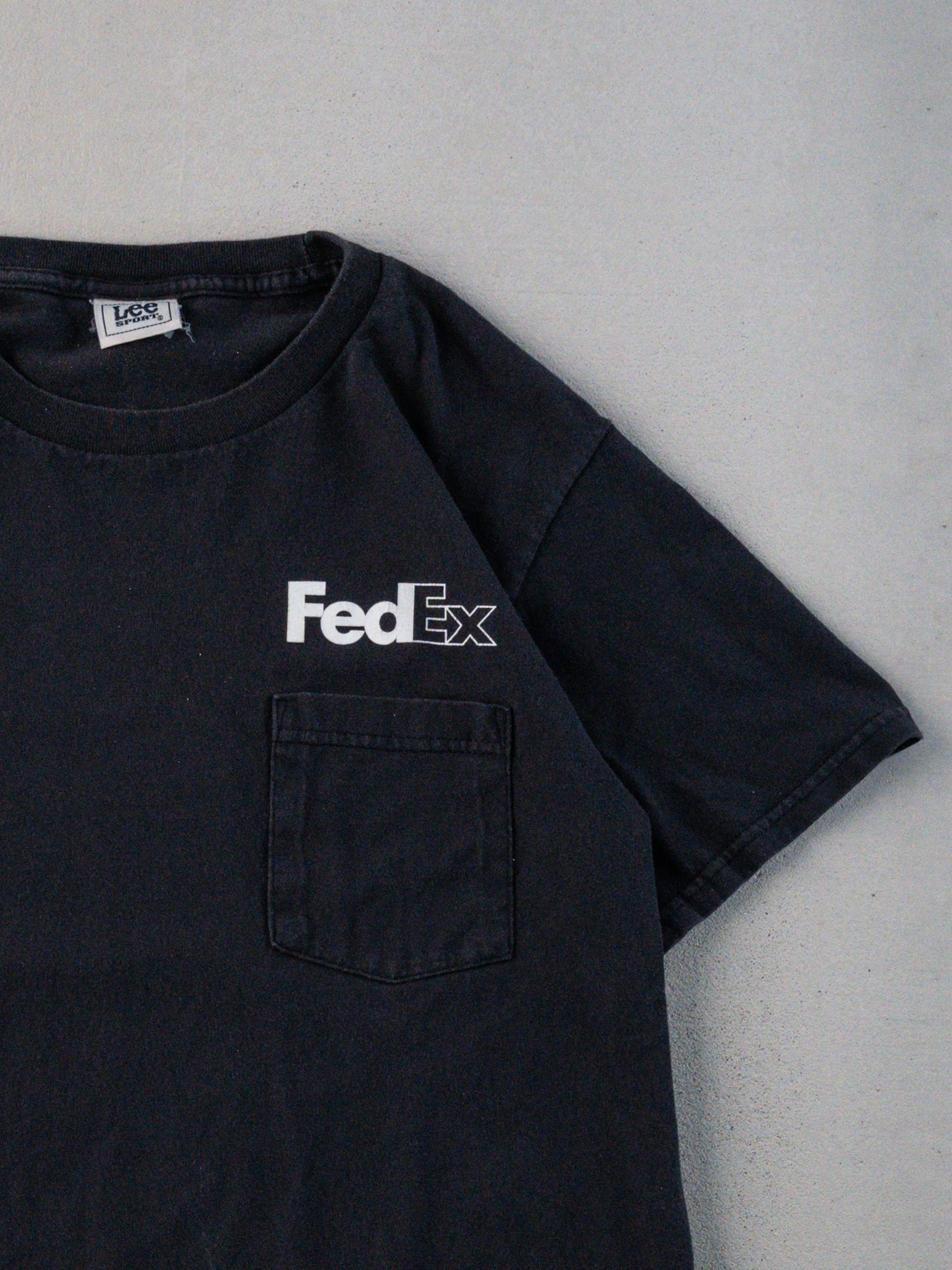 Vintage 90s Black Fedex Pocket Tee (M)