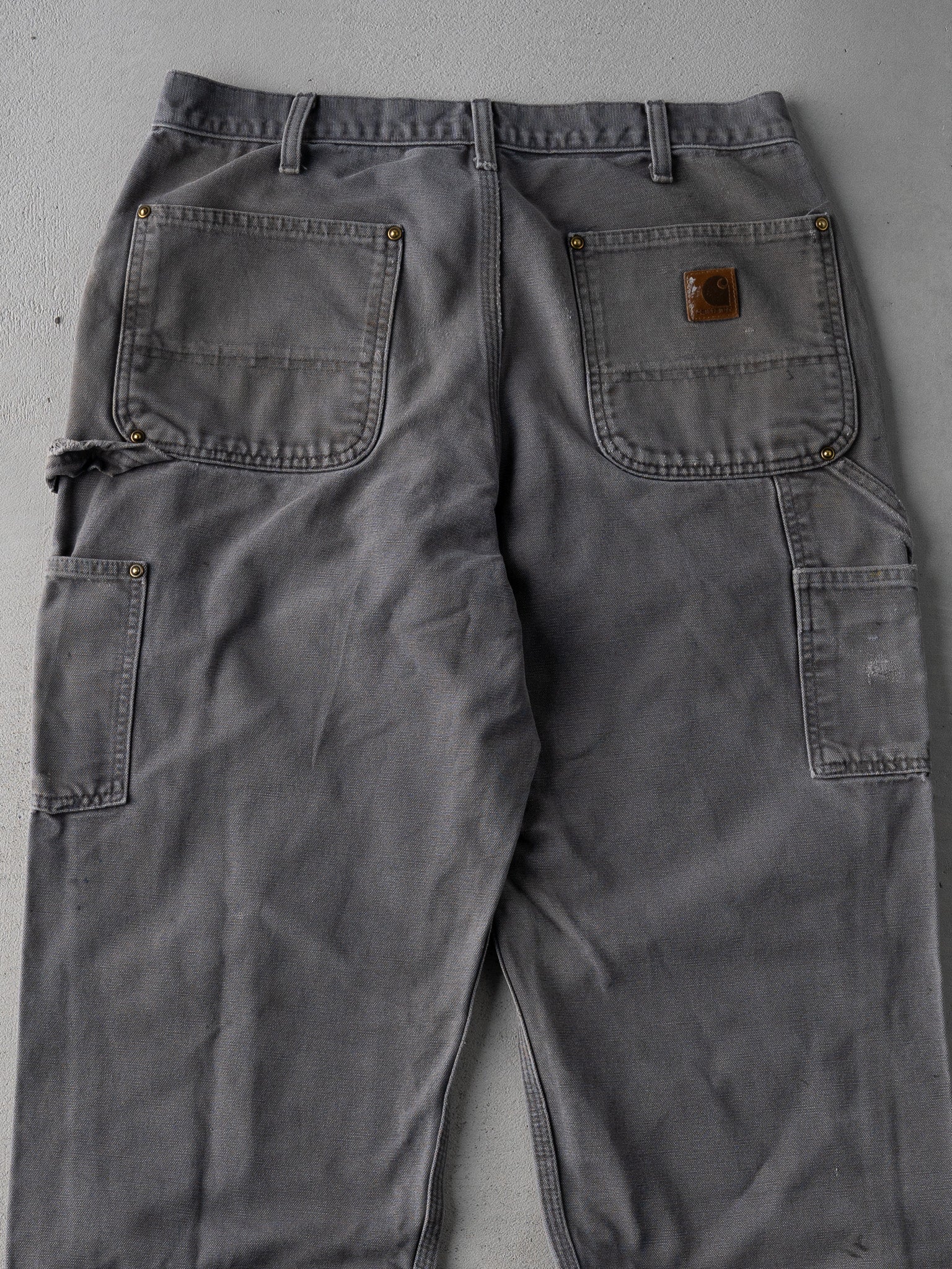 Vintage Grey Rugged Carhartt Double Knee Pants (32 x 32)